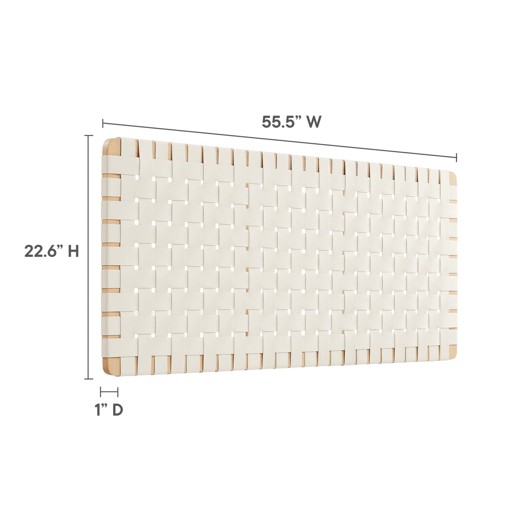Sparta Weave Vegan Leather Full Headboard - Walnut Black