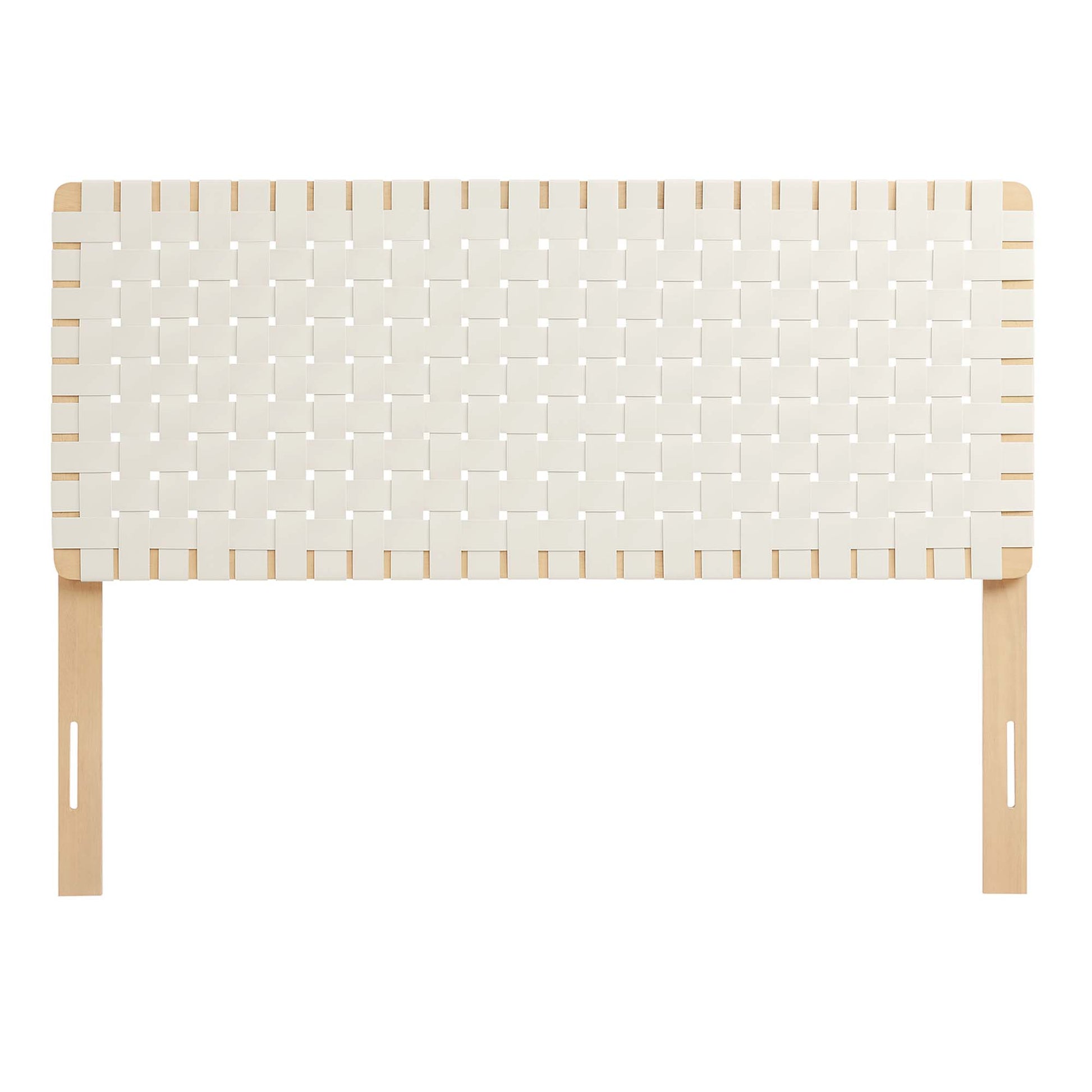 Sparta Weave Vegan Leather Full Headboard - Walnut Brown