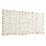 Sparta Weave Wall-Mount Vegan Leather Queen Headboard - Natural Beige