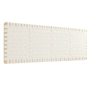 Sparta Weave Wall-Mount Vegan Leather King Headboard - Natural Beige