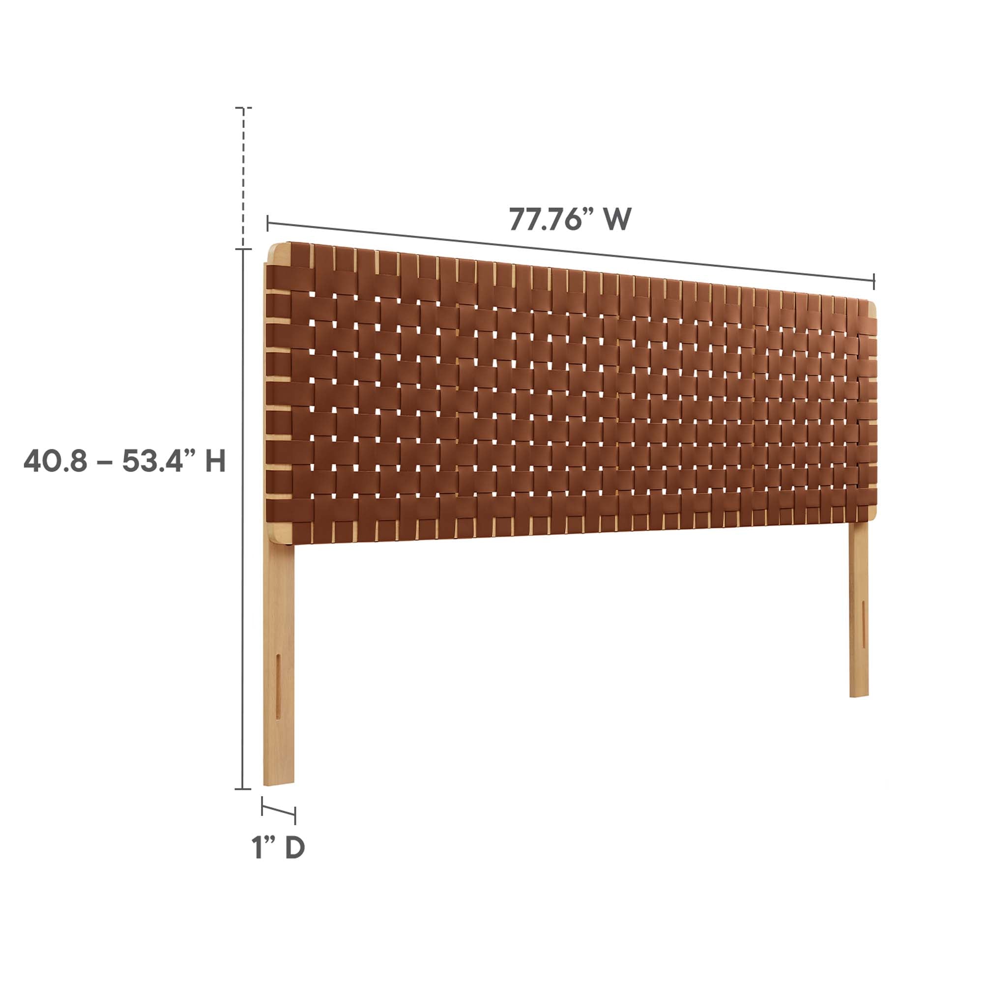 Sparta Weave Vegan Leather King Headboard