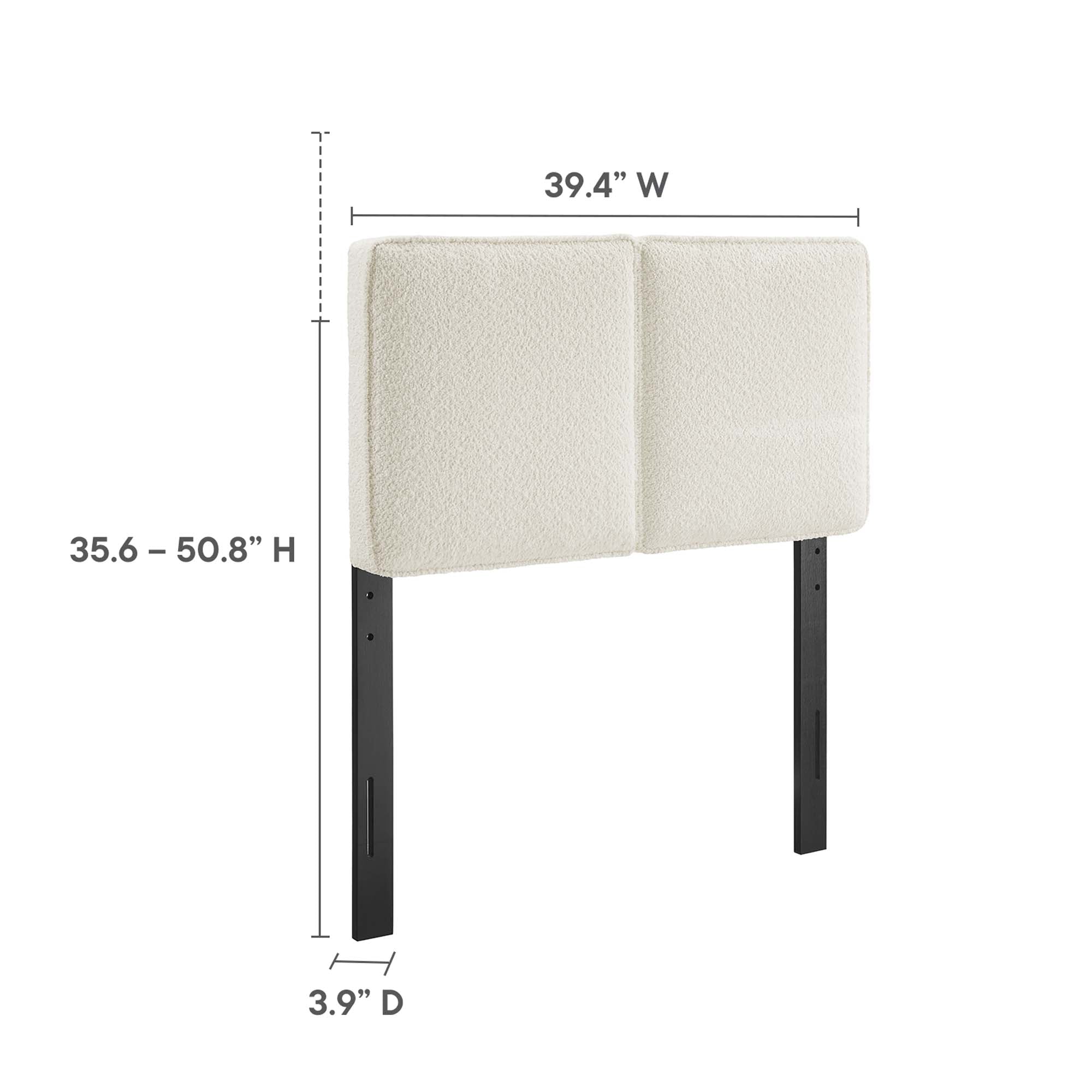 Lindee Boucle Fabric Headboard - Sage