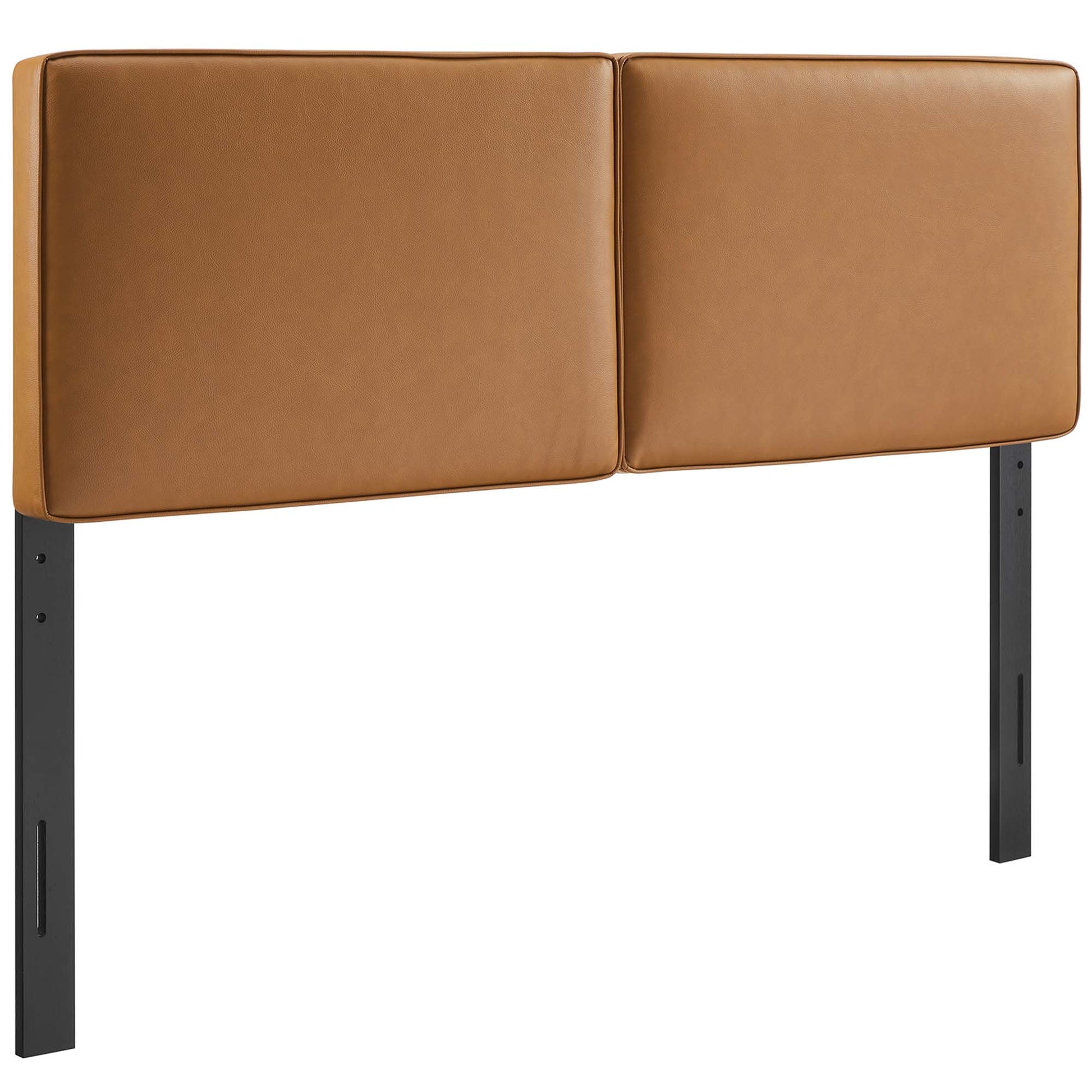 Lindee Vegan Leather Queen Headboard - Tan