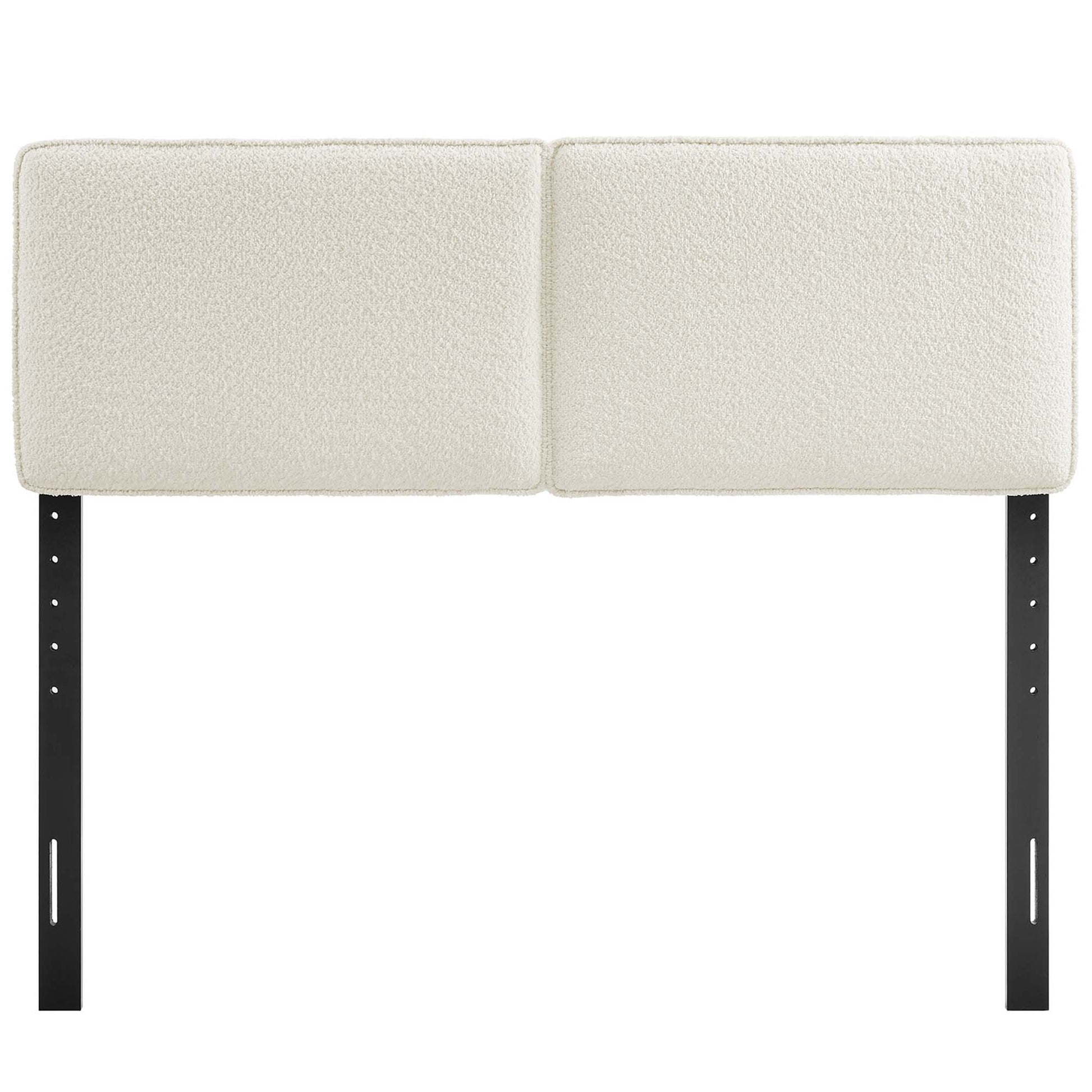 Lindee Boucle Fabric Queen Headboard - Slate