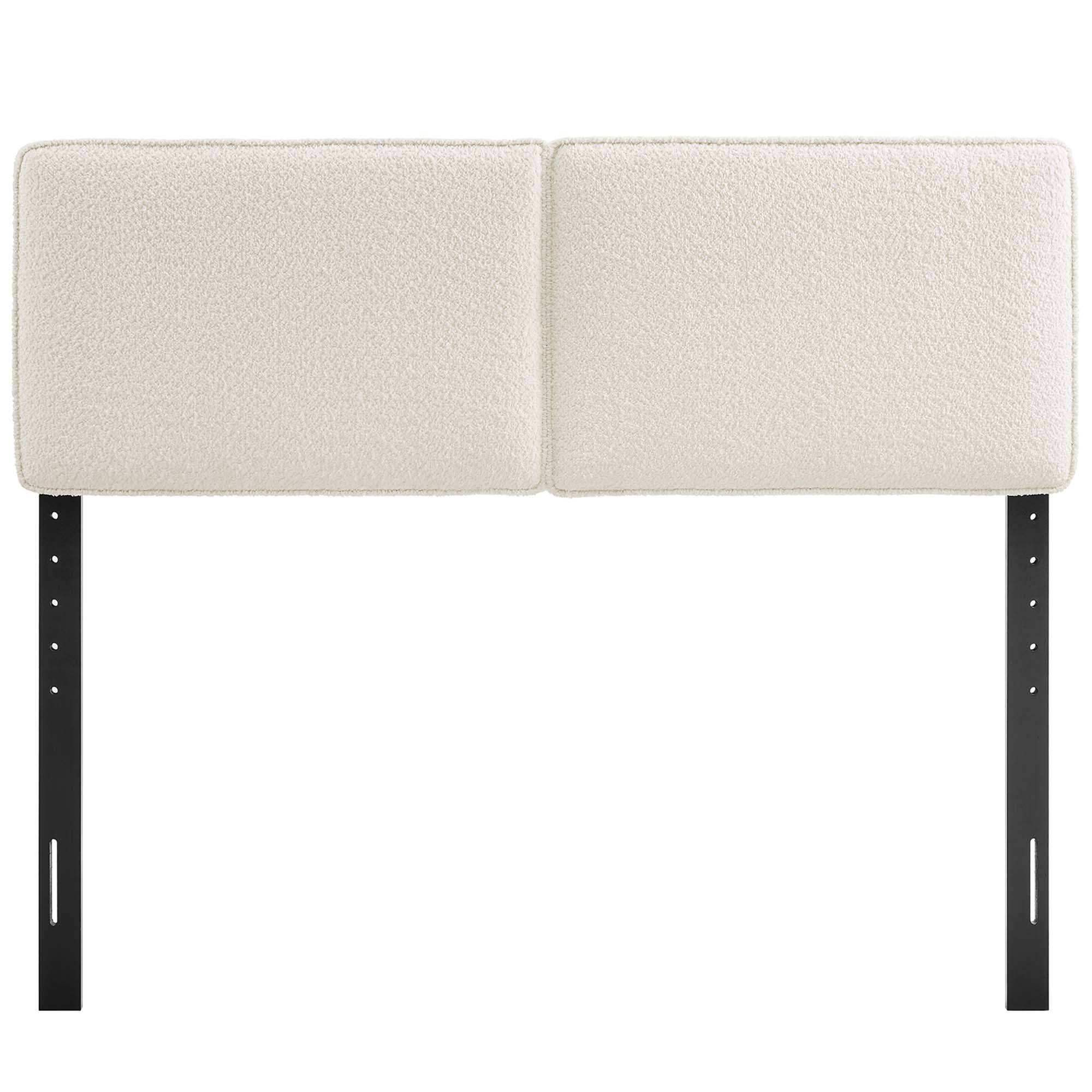 Lindee Boucle Fabric Queen Headboard - Slate
