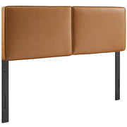 Lindee Vegan Leather King Headboard - Tan
