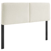 Lindee Boucle Fabric King Headboard - Cream