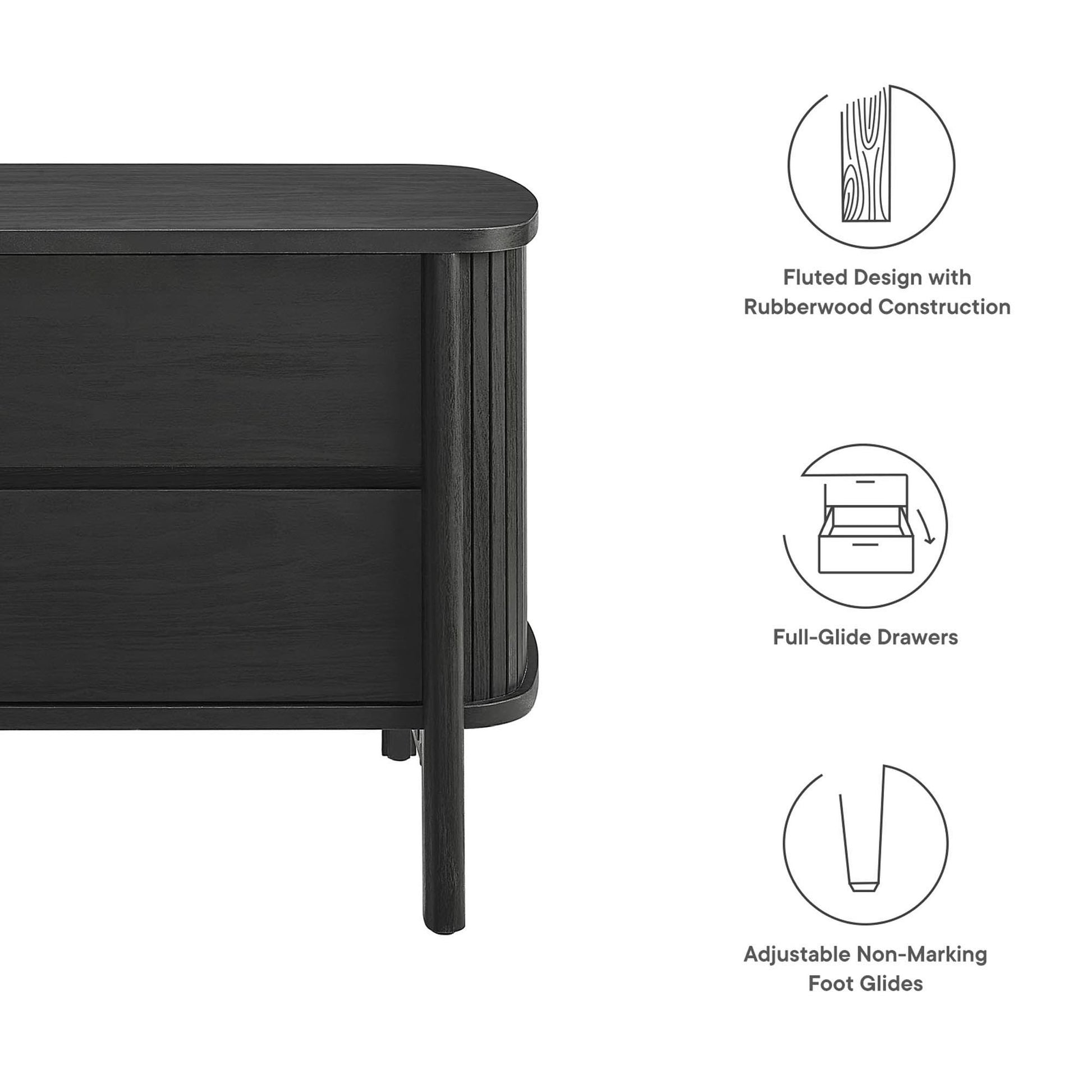 Cadence 2-Drawer Nightstand - Oak