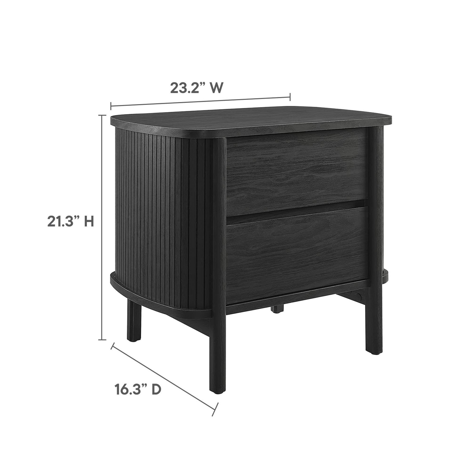 Cadence 2-Drawer Nightstand - Walnut