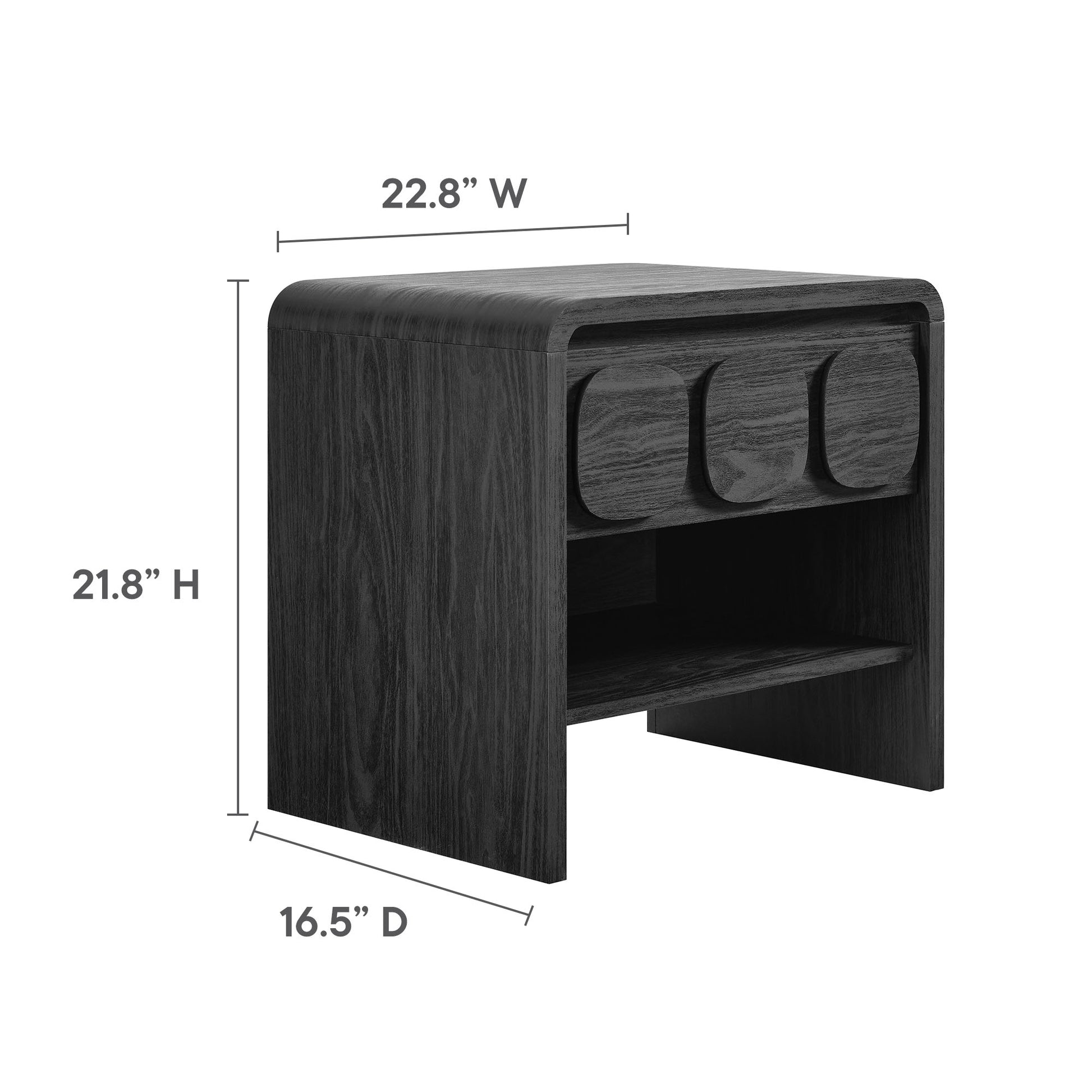 Toscana 1-Drawer Nightstand - Travertine