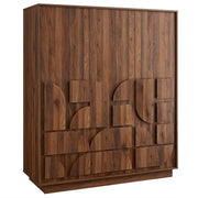 Bulwark 3-Door Wardrobe Closet - Walnut