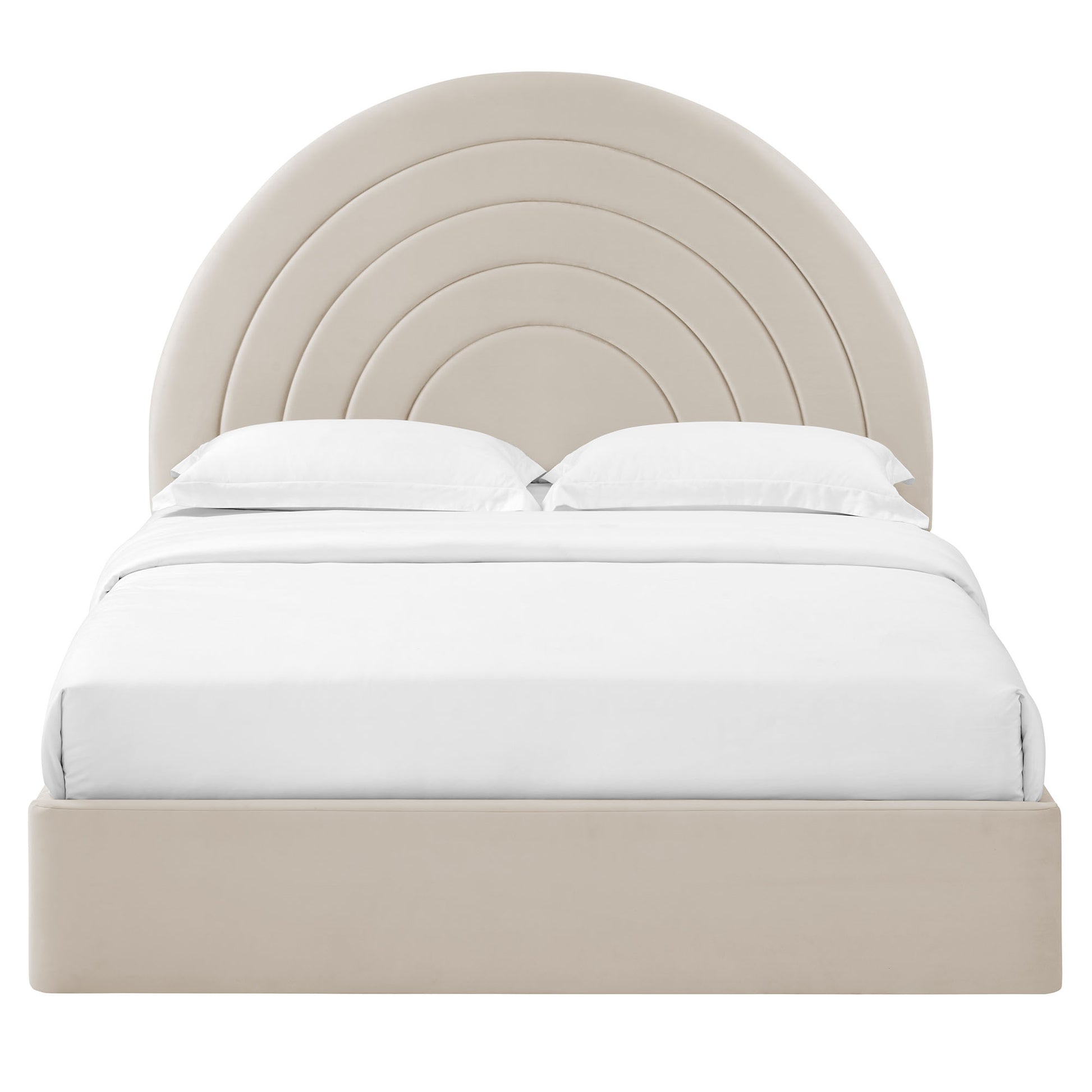 Solana Arched Performance Velvet King Platform Bed