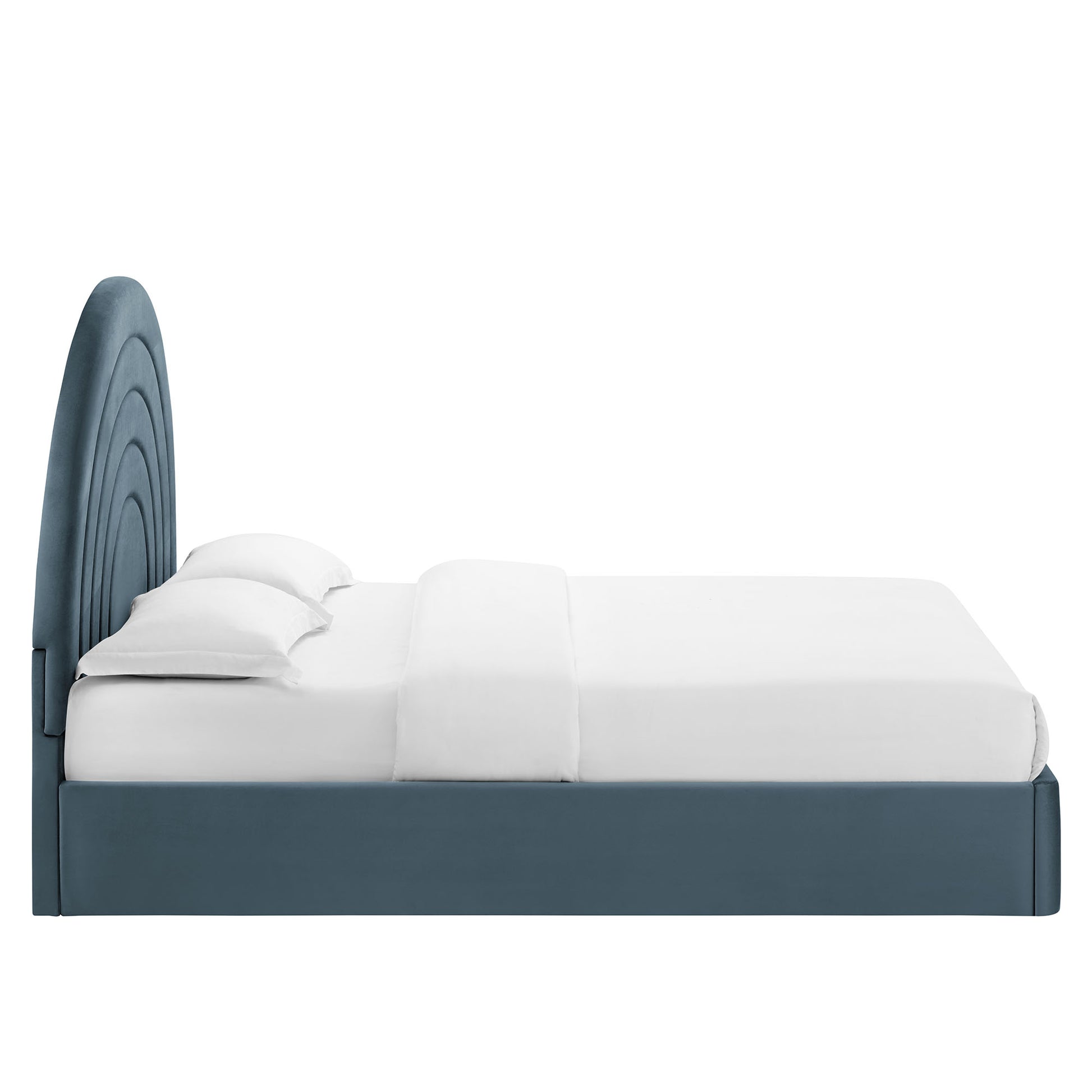 Solana Arched Performance Velvet King Platform Bed