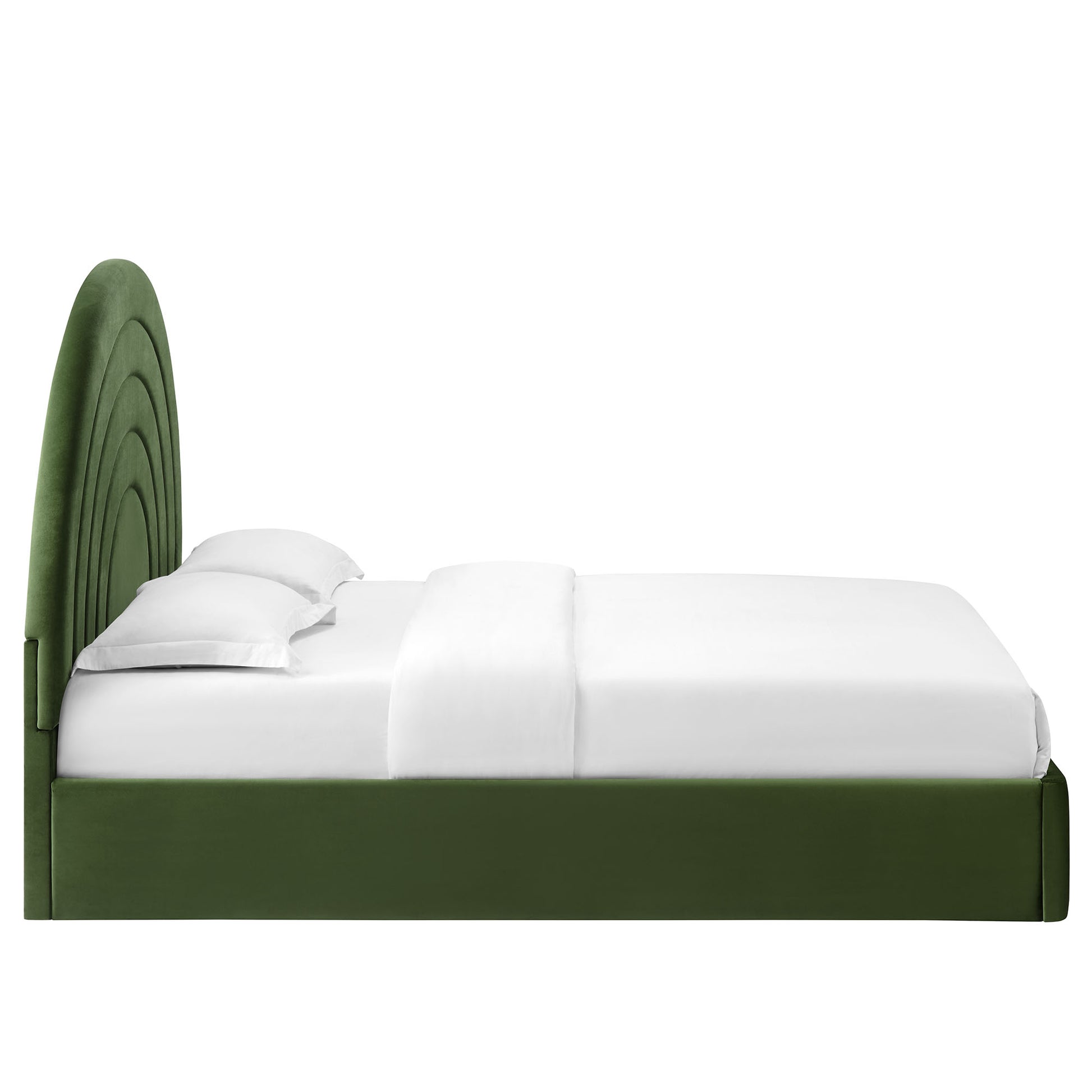 Solana Arched Performance Velvet King Platform Bed