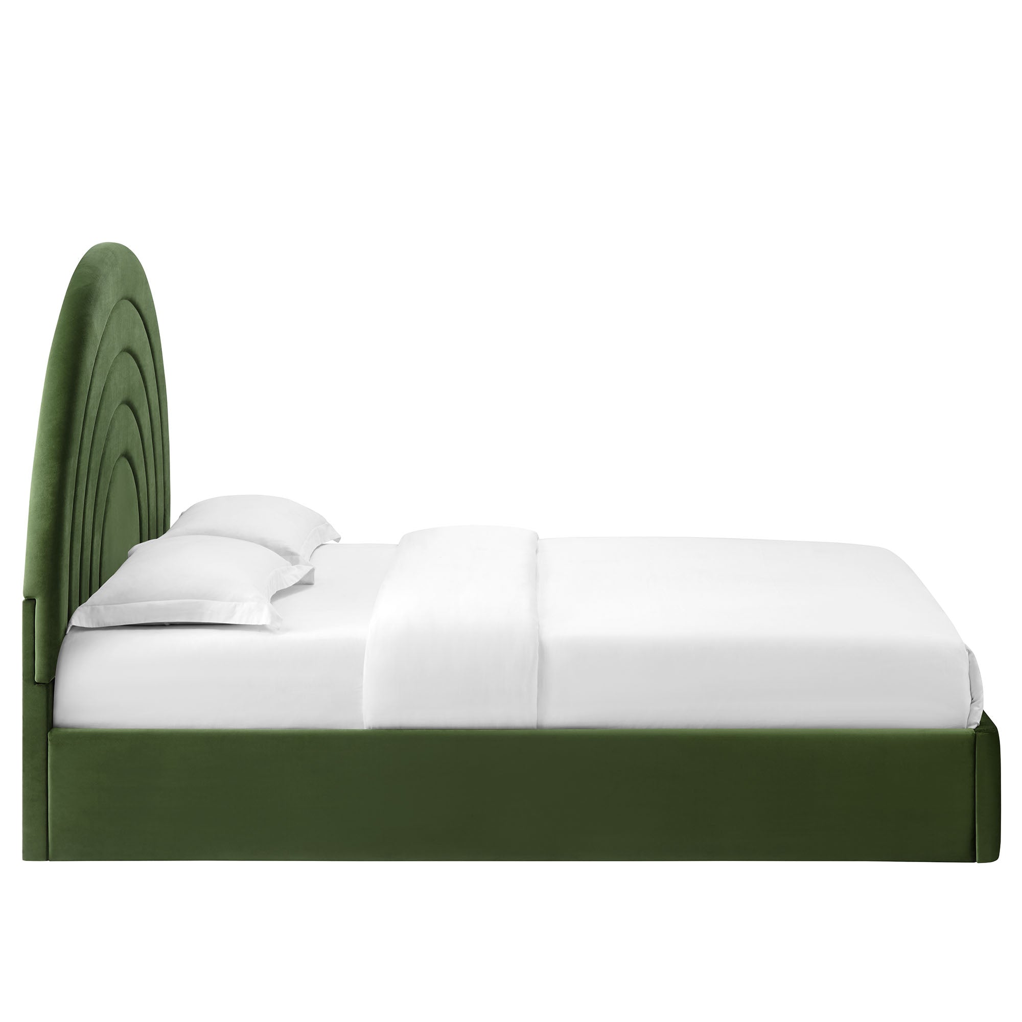 Solana Arched Performance Velvet King Platform Bed