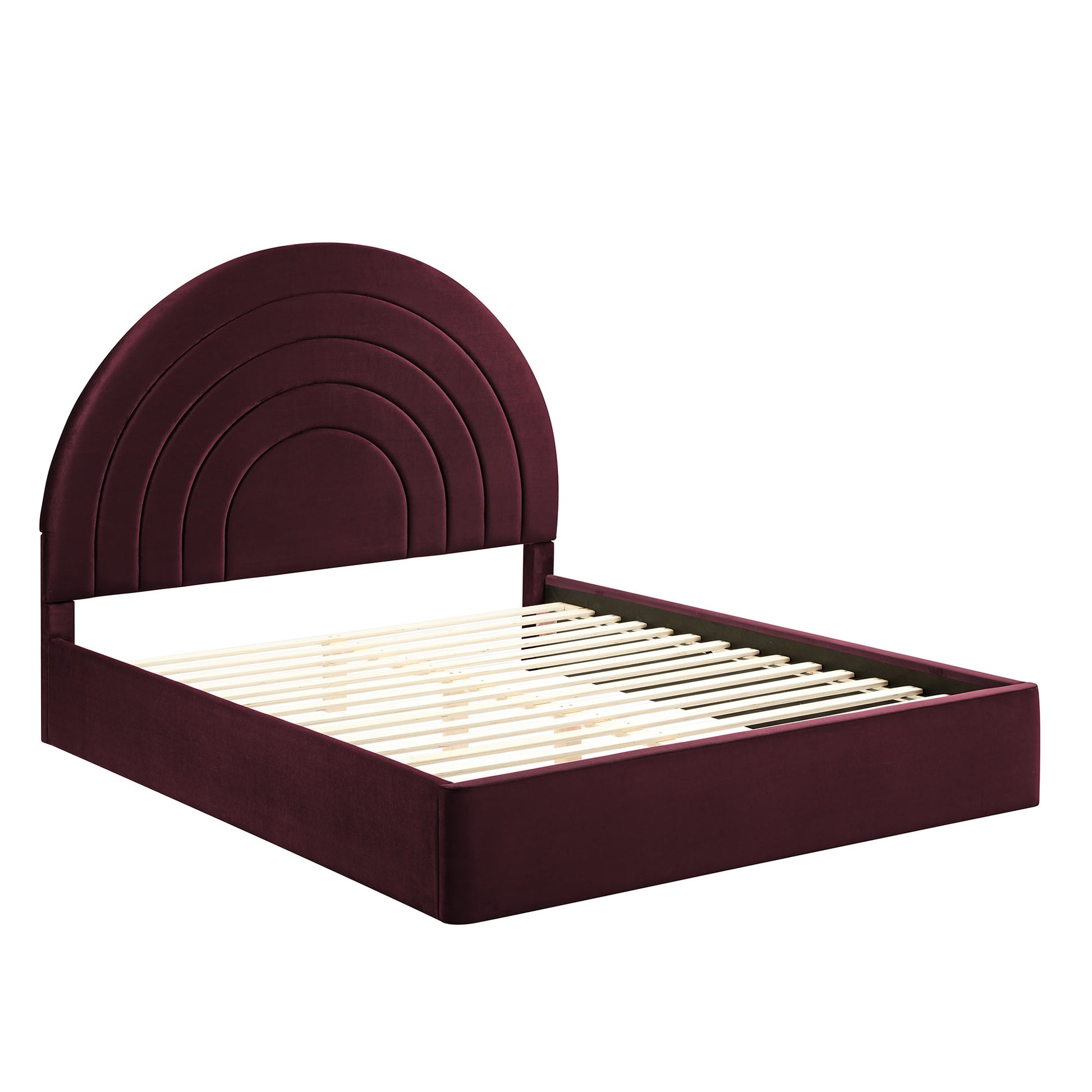 Solana Arched Performance Velvet King Platform Bed