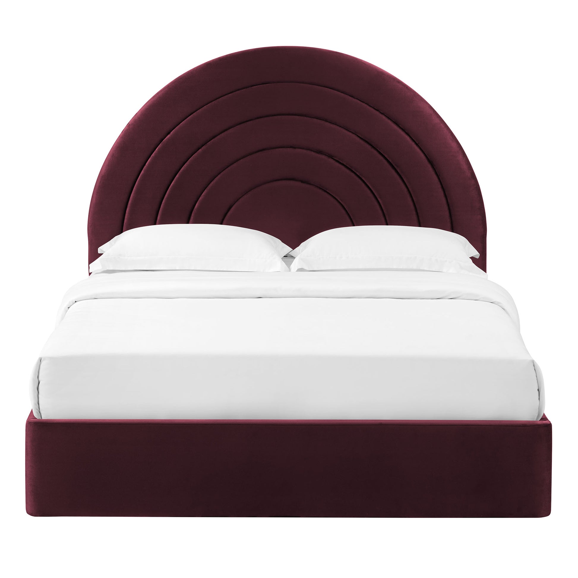 Solana Arched Performance Velvet King Platform Bed