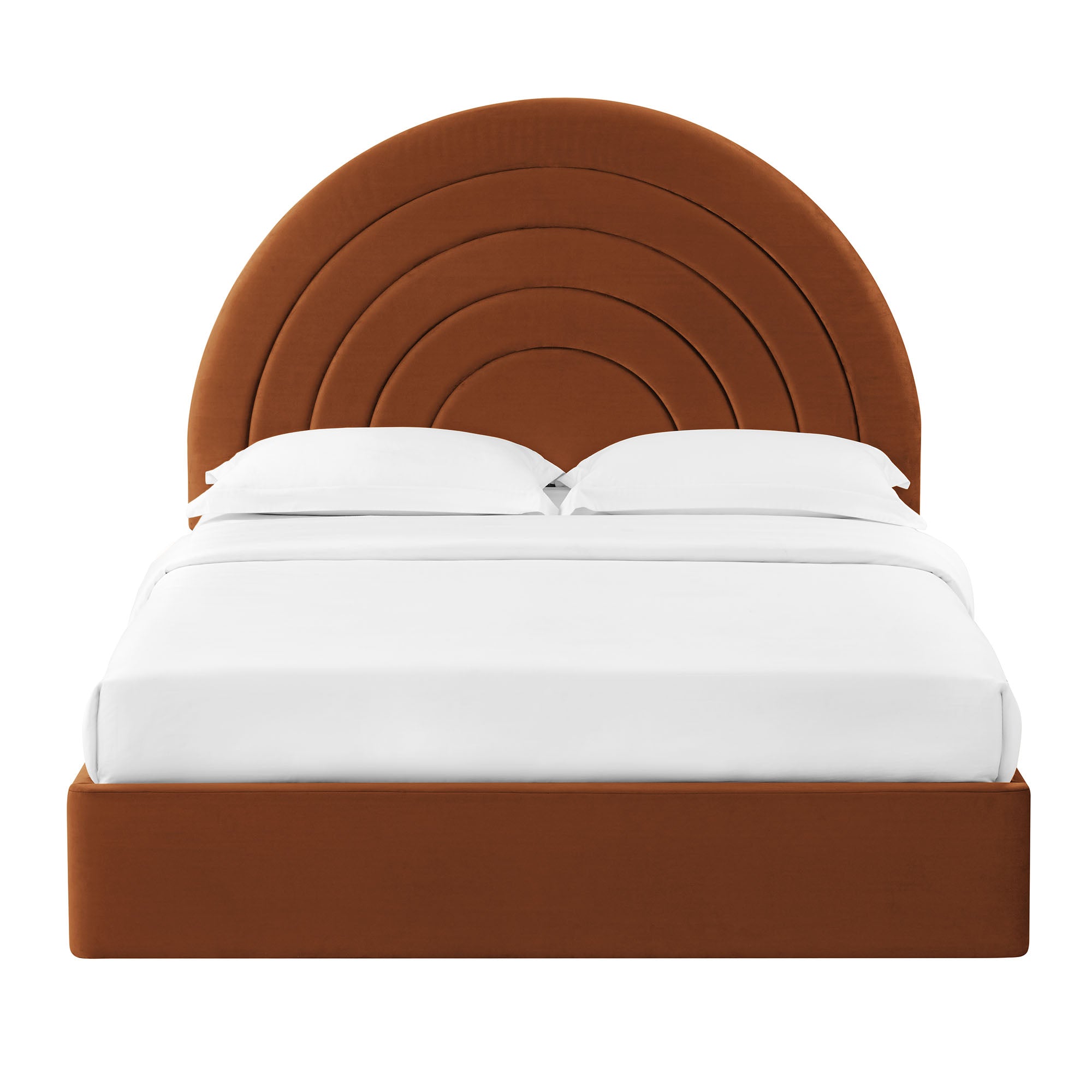 Solana Arched Performance Velvet King Platform Bed