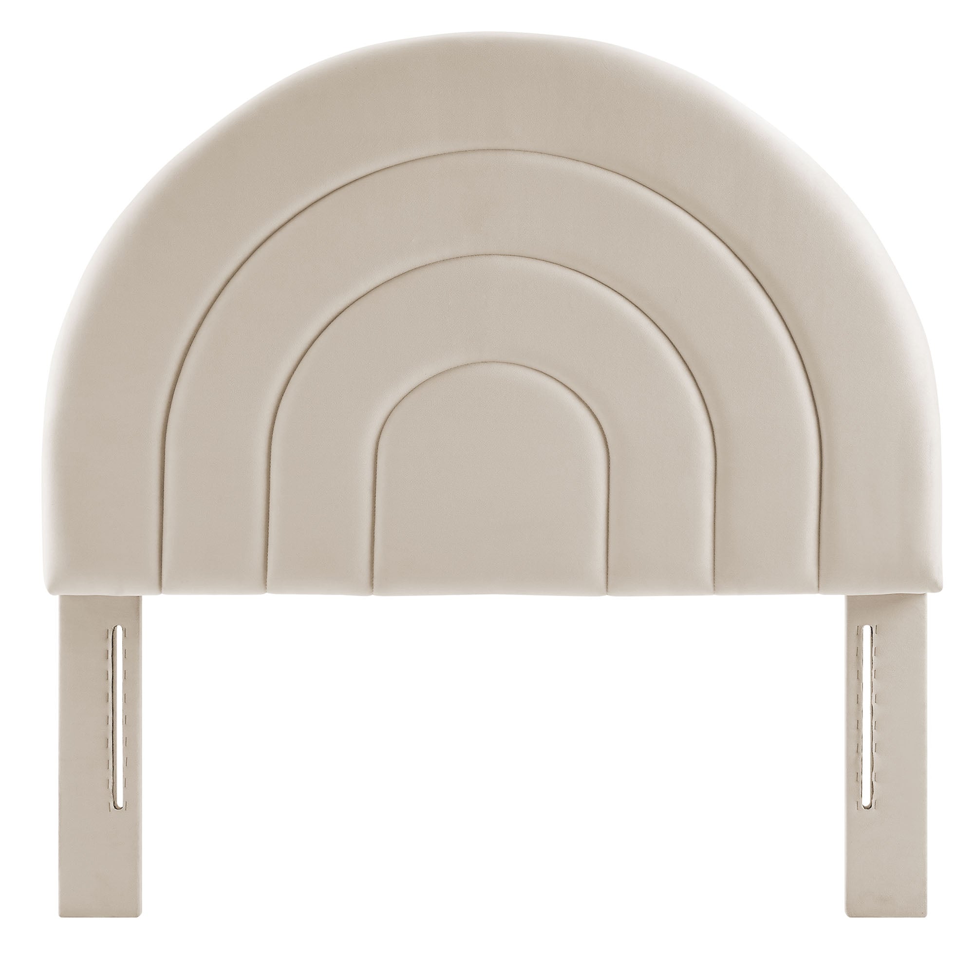 Solana Arched Performance Velvet Headboard - Mulberry