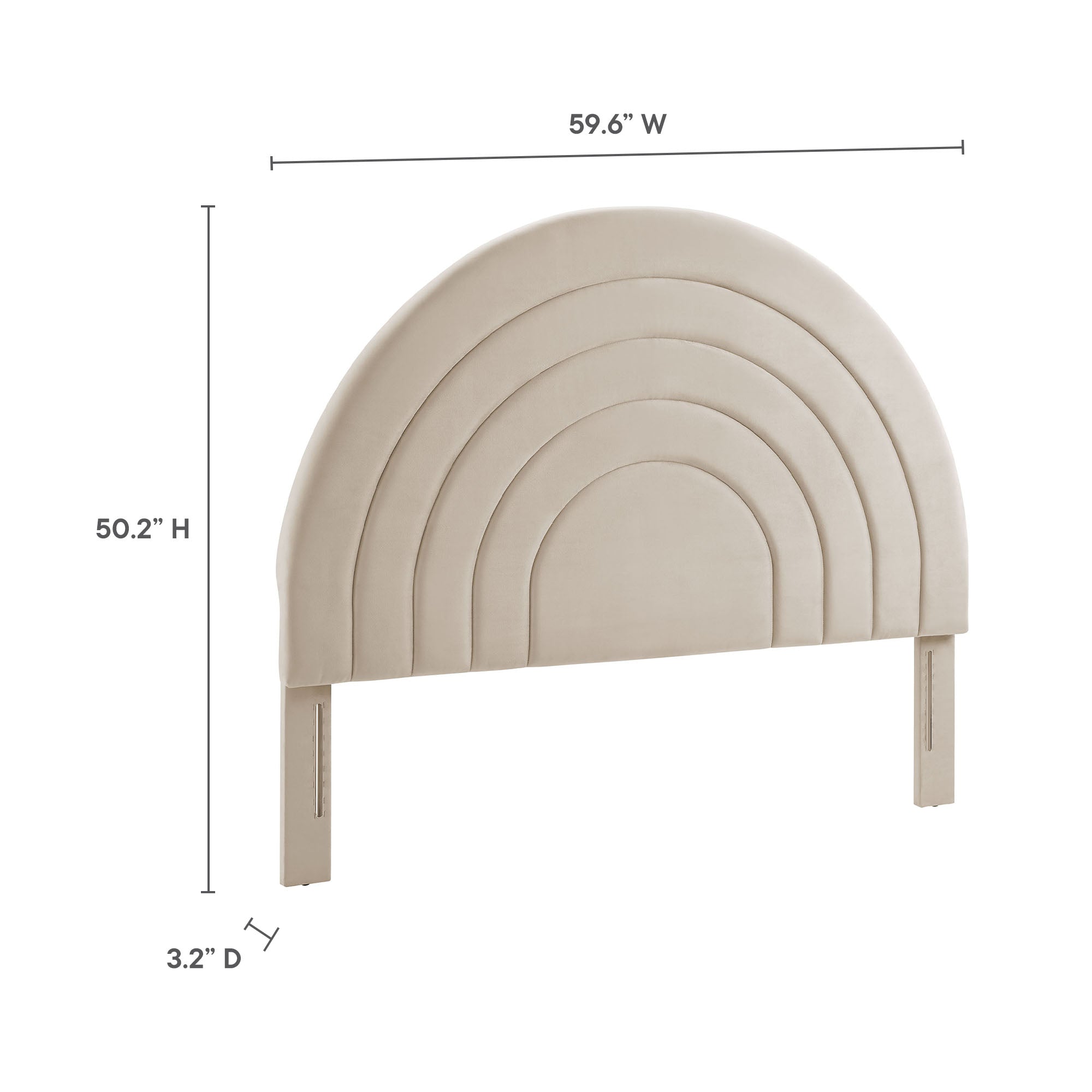 Solana Arched Performance Velvet Full Headboard - Moss Green