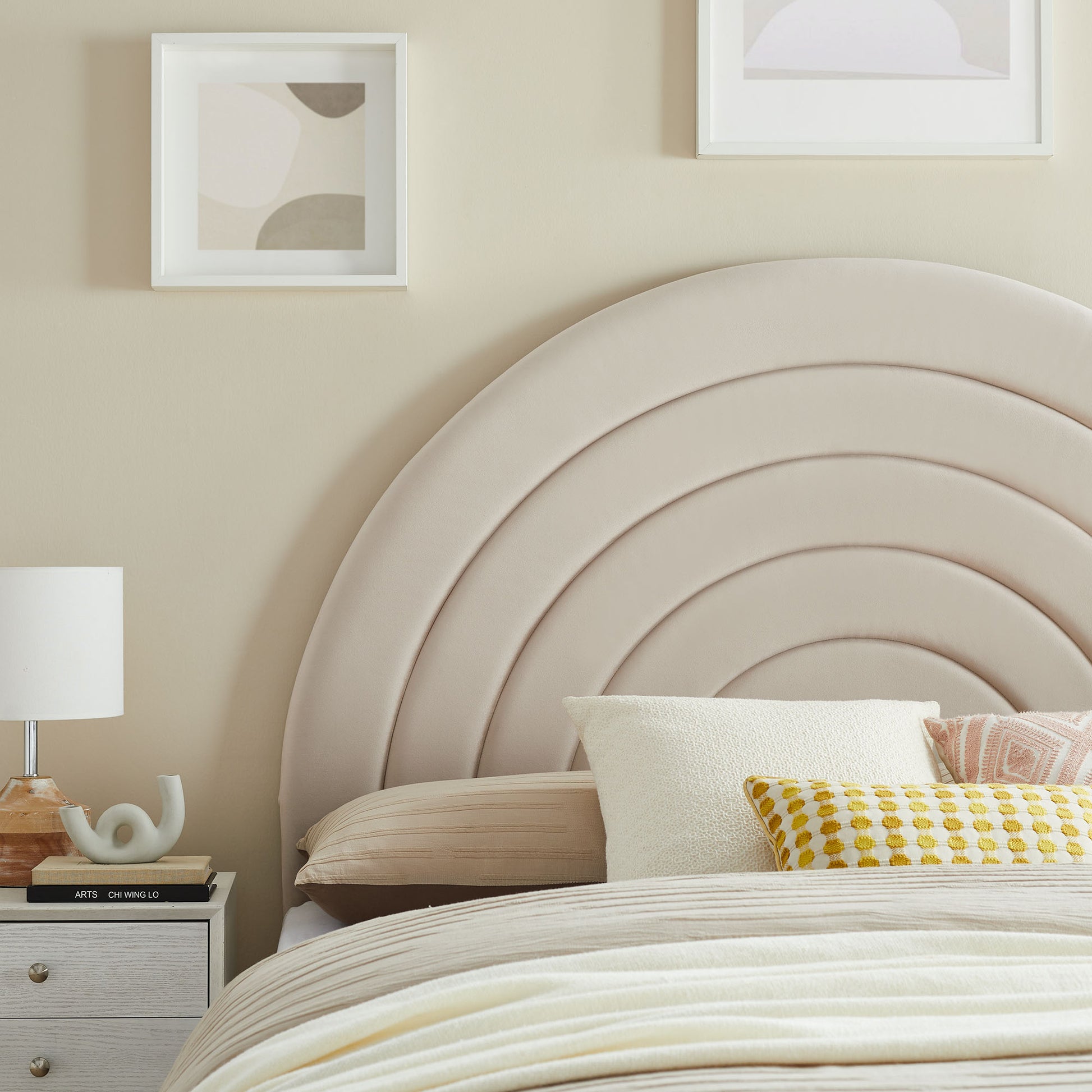 Solana Arched Performance Velvet Headboard