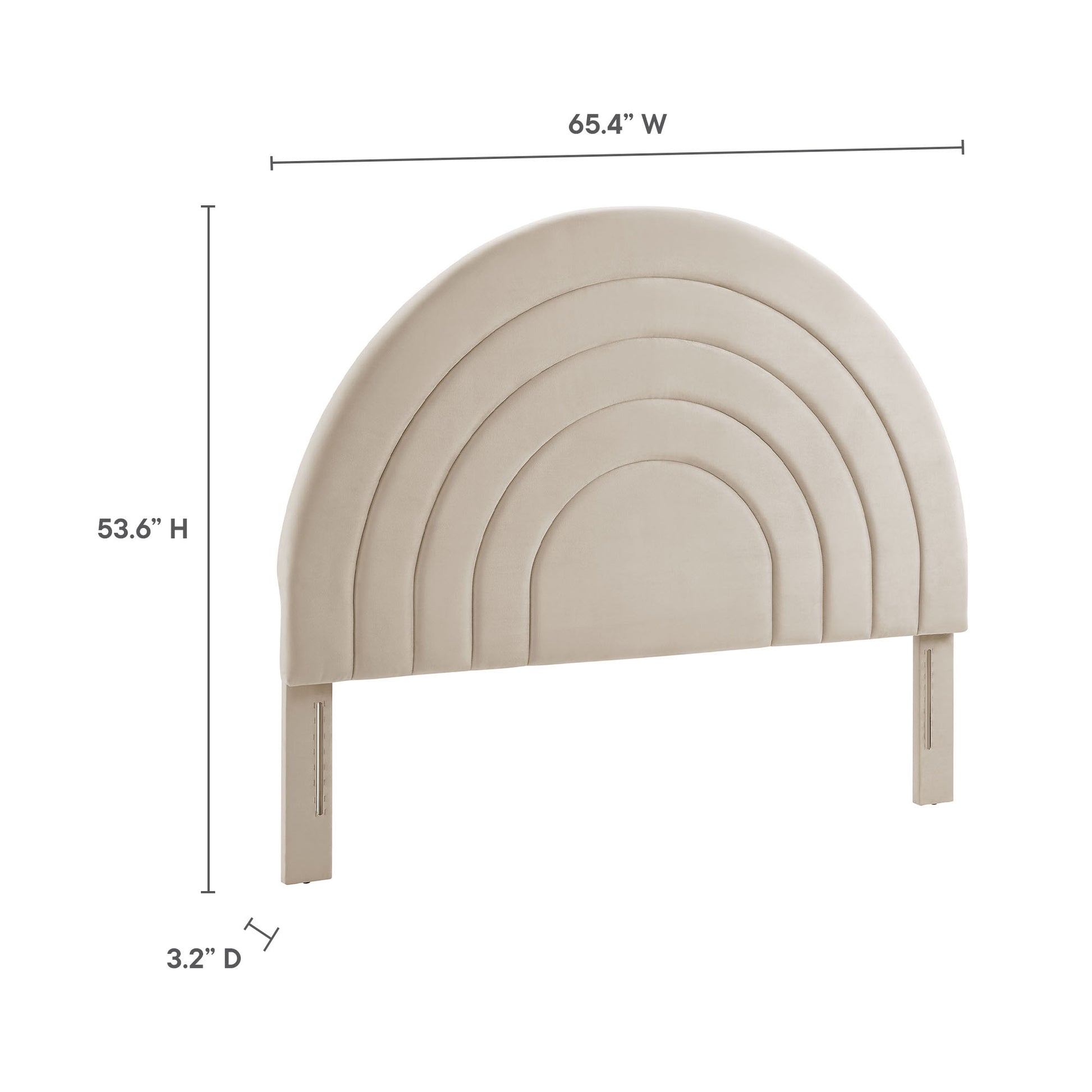 Solana Arched Performance Velvet Headboard - Moss Green