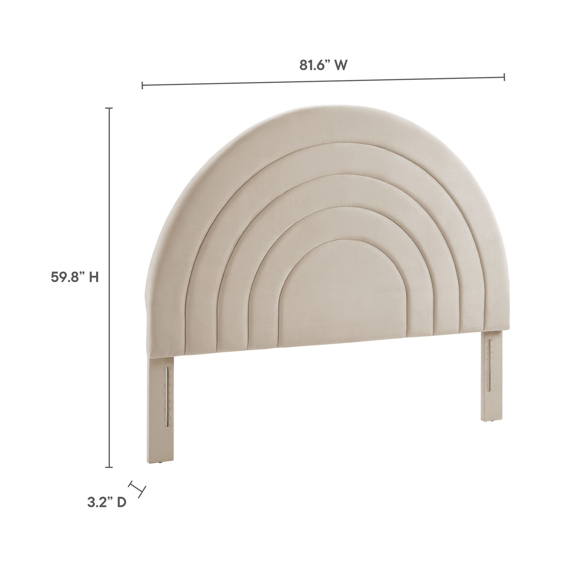 Solana Arched Performance Velvet King Headboard - Moss Green