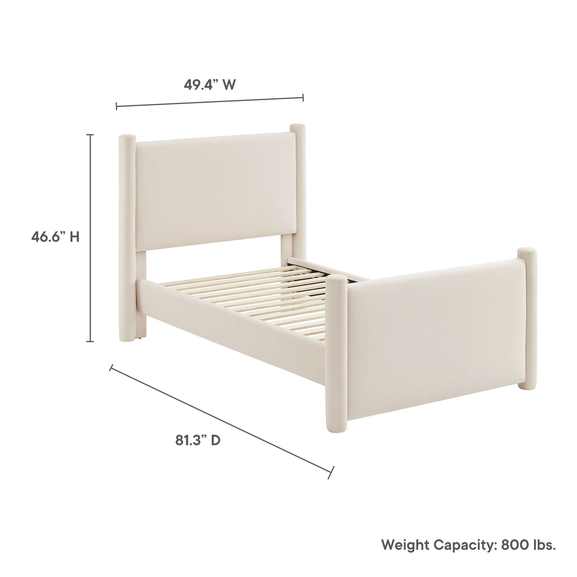 Rael Performance Velvet Platform Bed - Mulberry