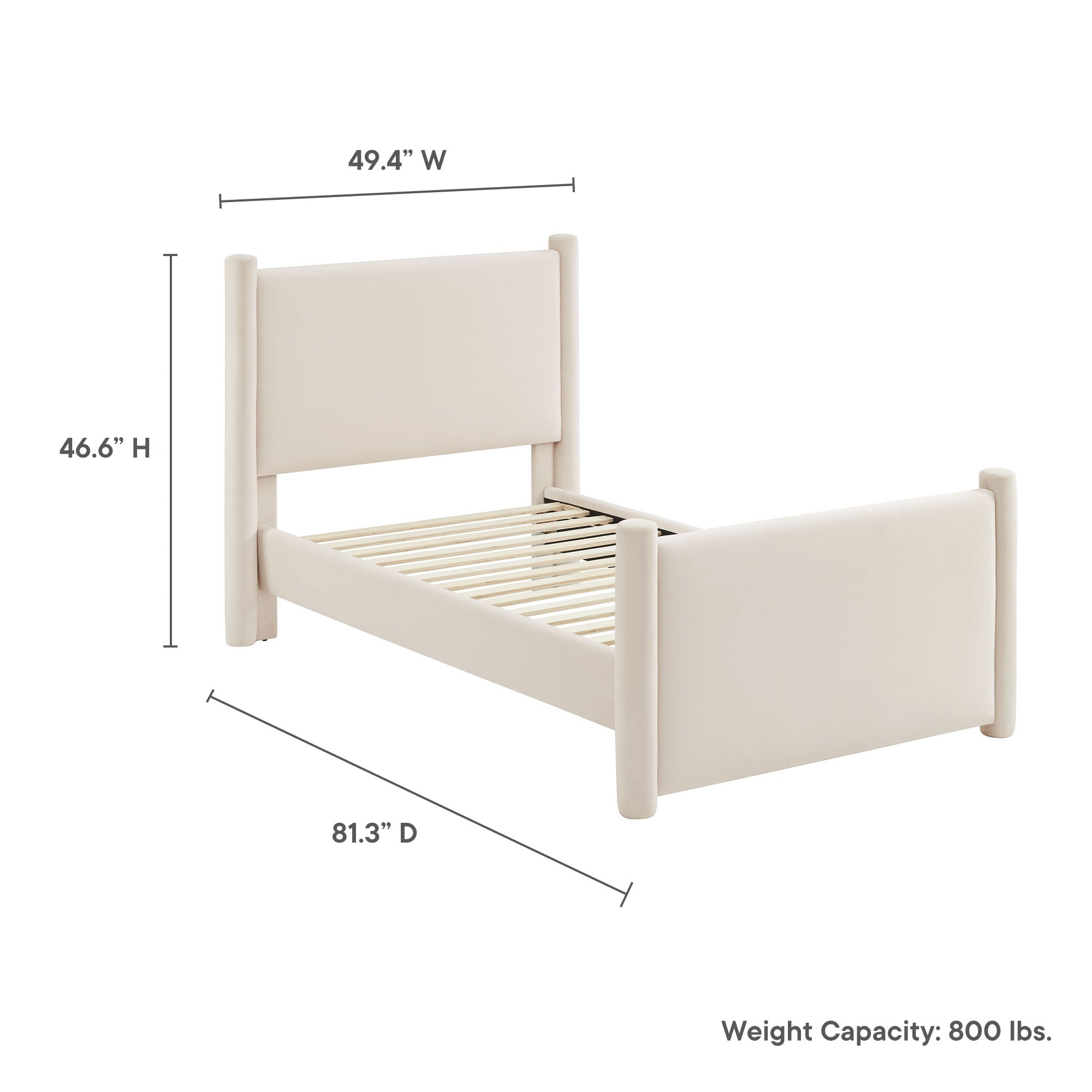 Rael Performance Velvet Platform Bed - Mulberry