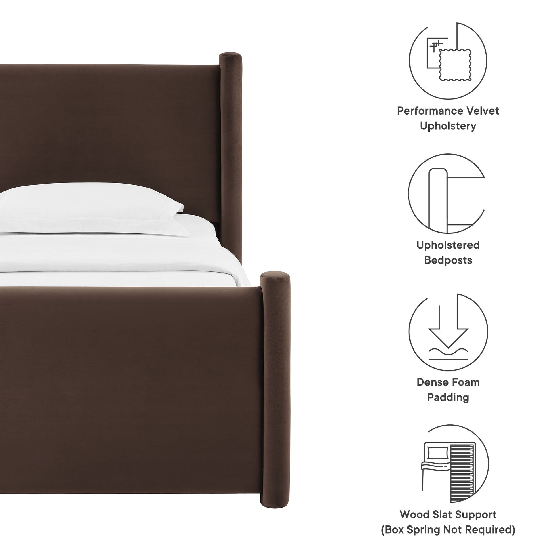 Rael Performance Velvet Platform Bed