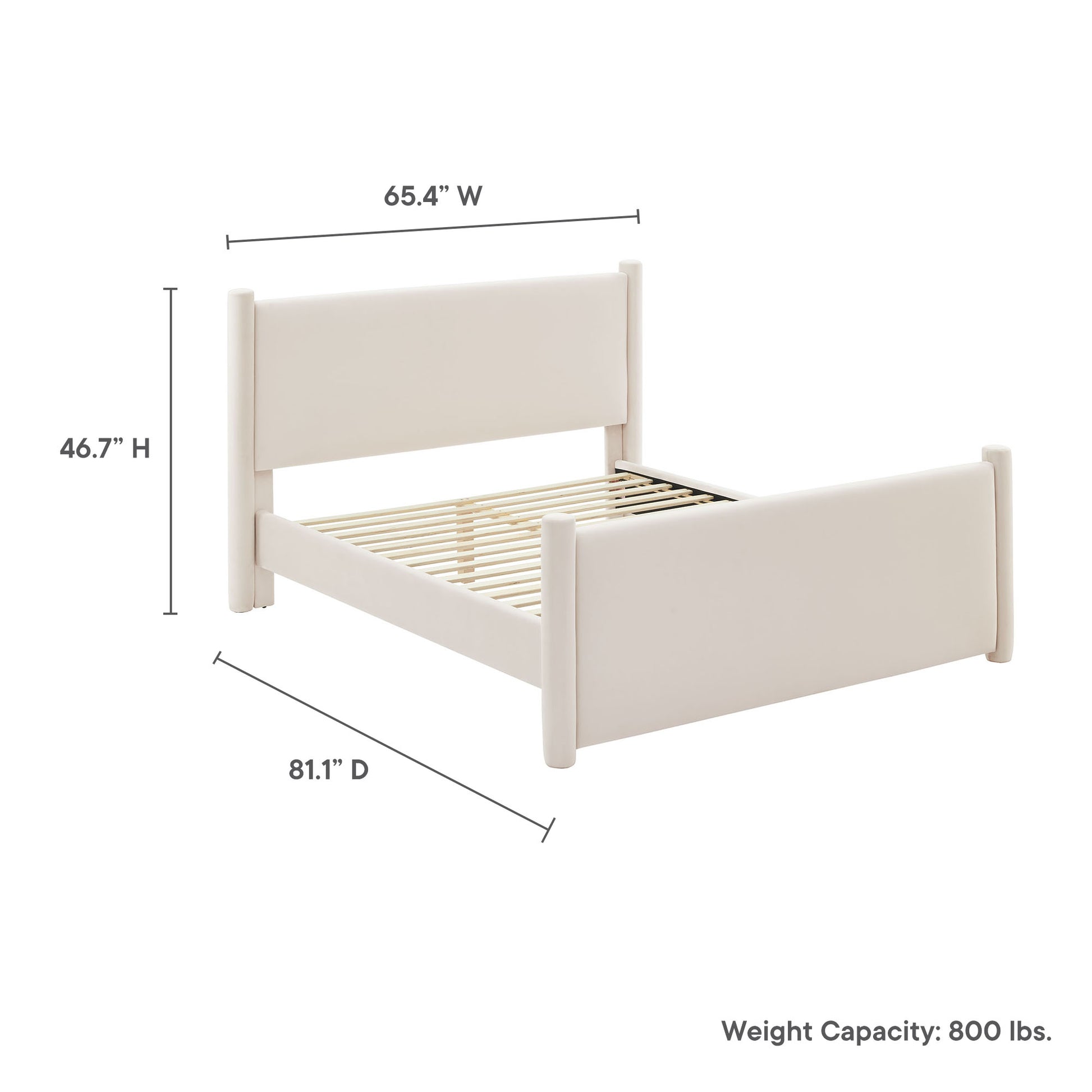 Rael Performance Velvet Full Platform Bed - Mulberry
