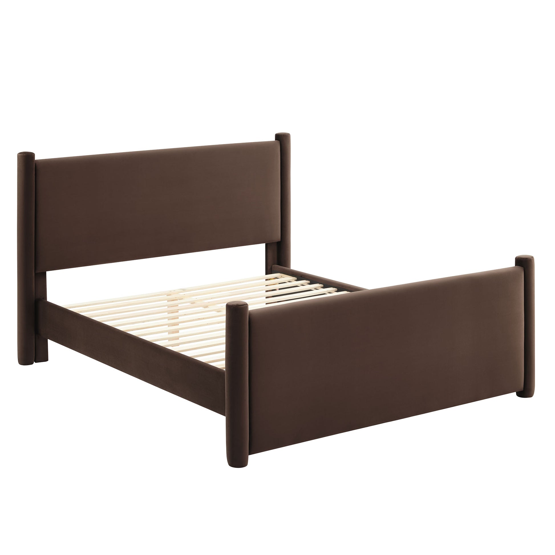 Rael Performance Velvet Full Platform Bed