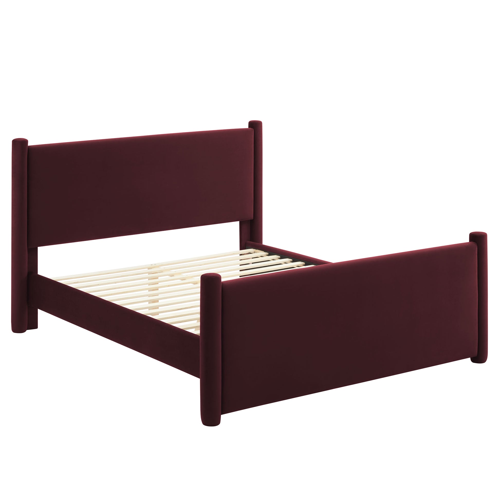 Rael Performance Velvet Full Platform Bed