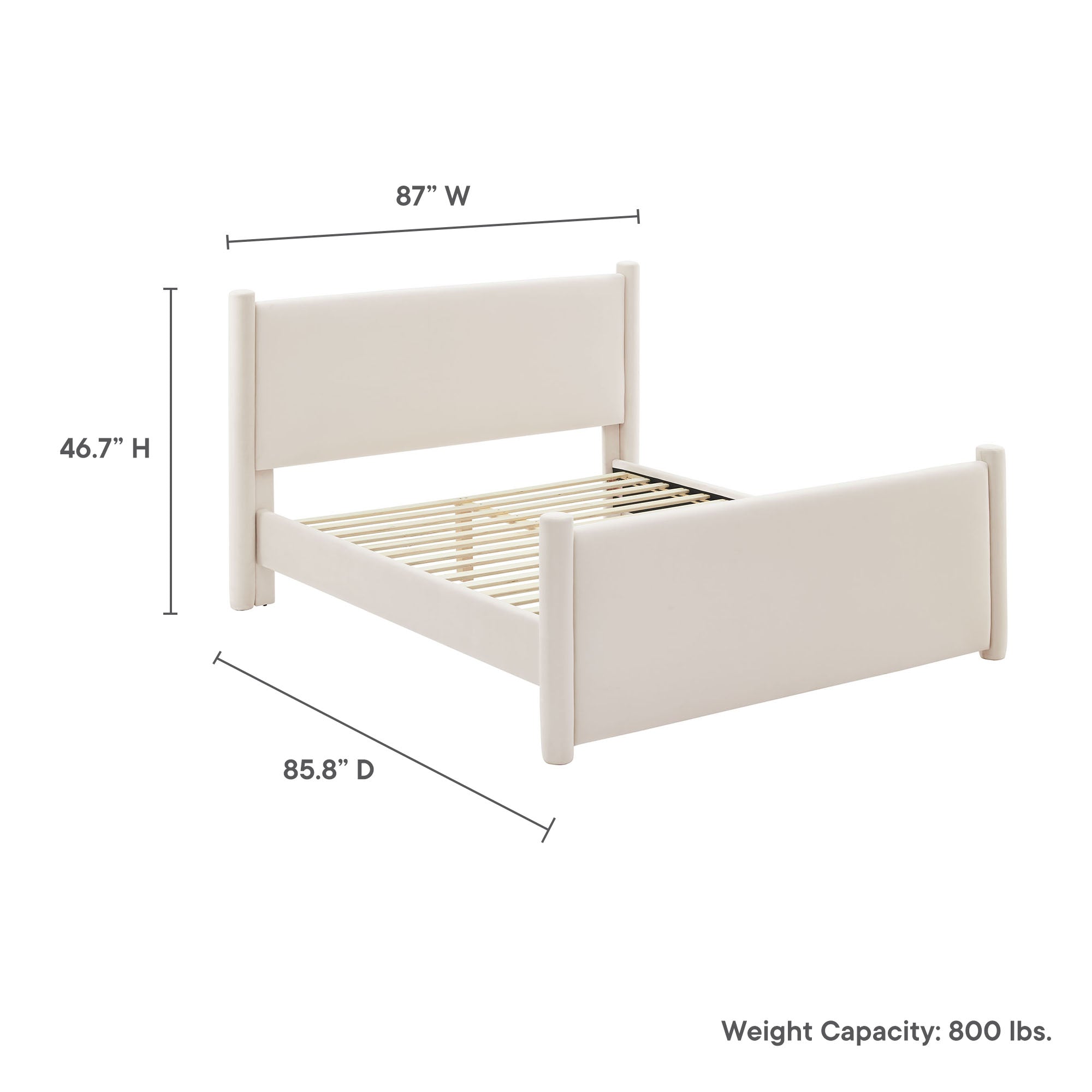 Rael Performance Velvet King Platform Bed - Mulberry