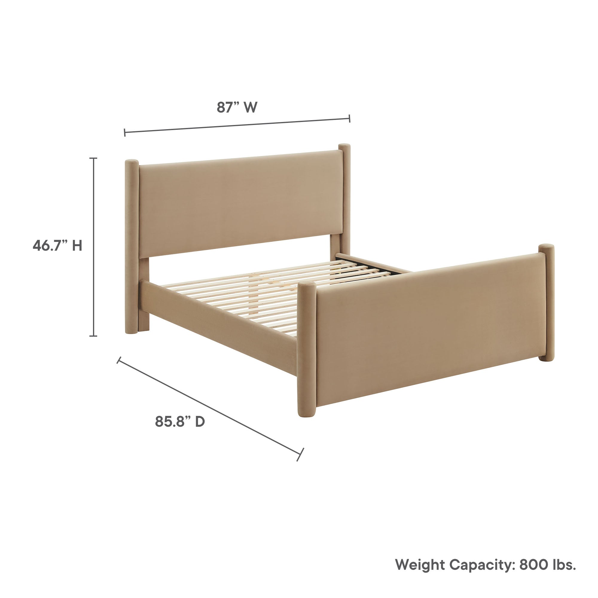 Rael Performance Velvet King Platform Bed