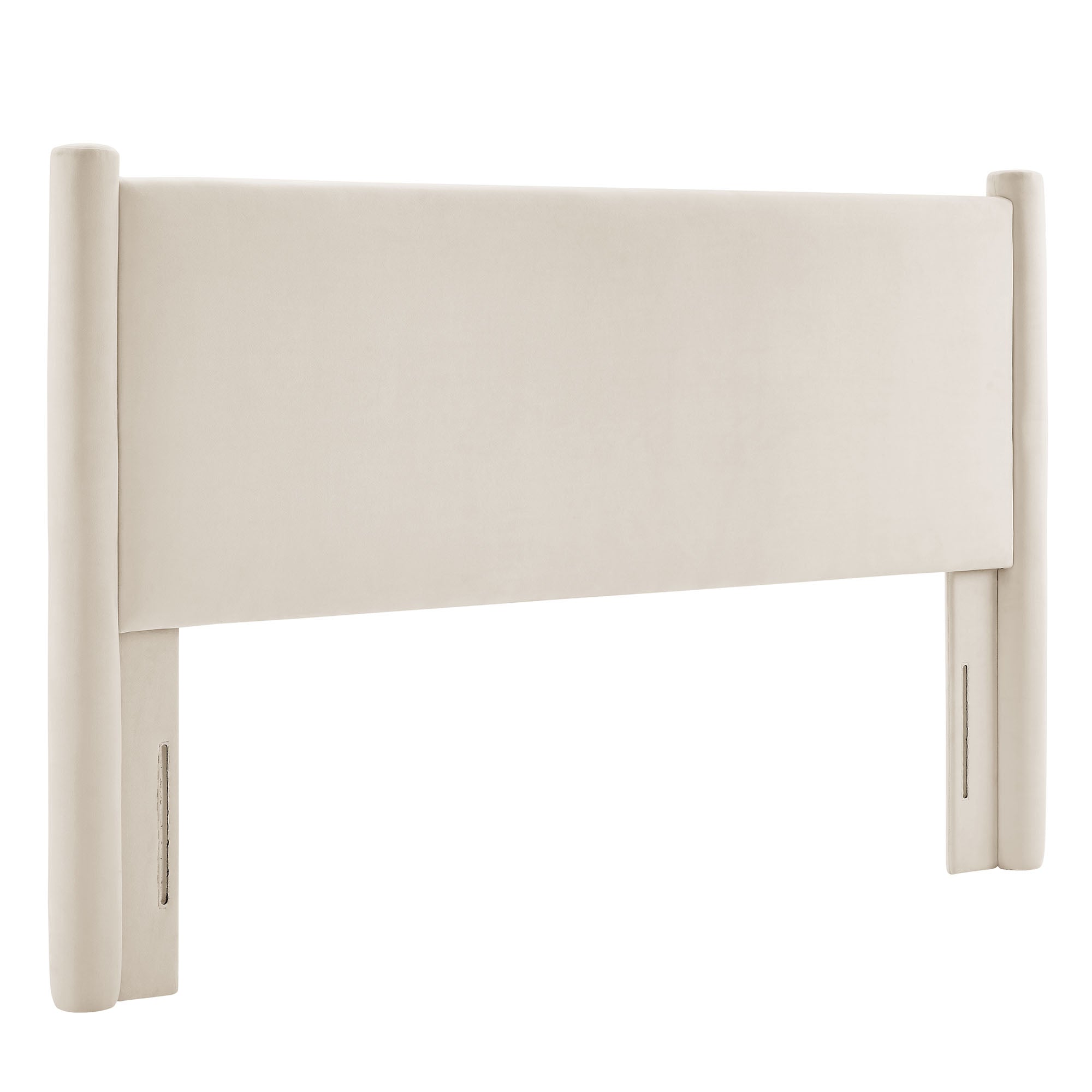 Rael Performance Velvet Full Headboard - Alabaster