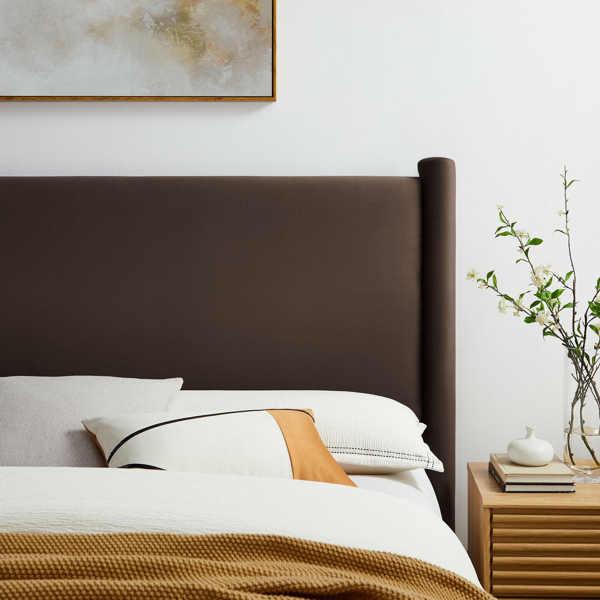 Rael Performance Velvet Full Headboard
