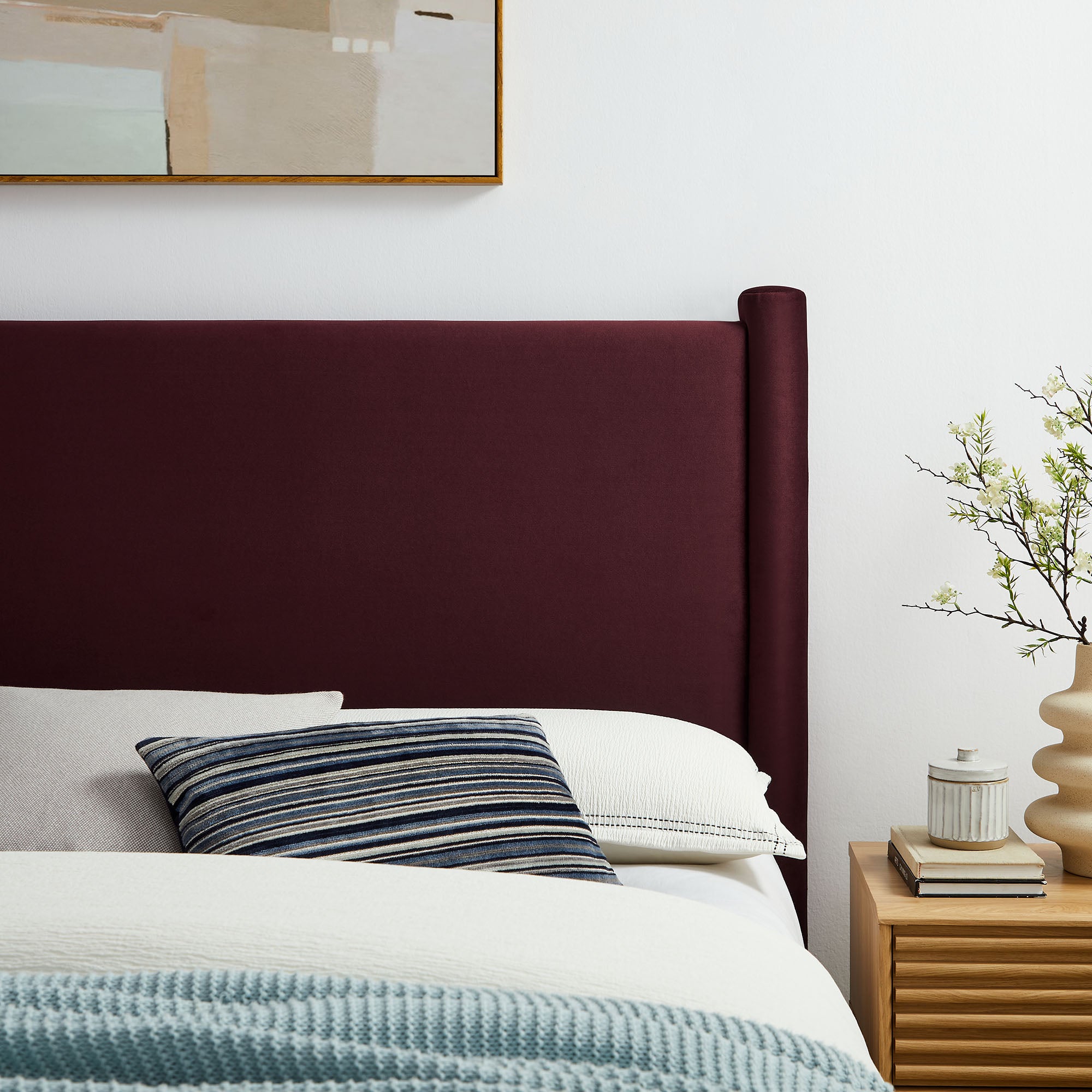 Rael Performance Velvet Full Headboard
