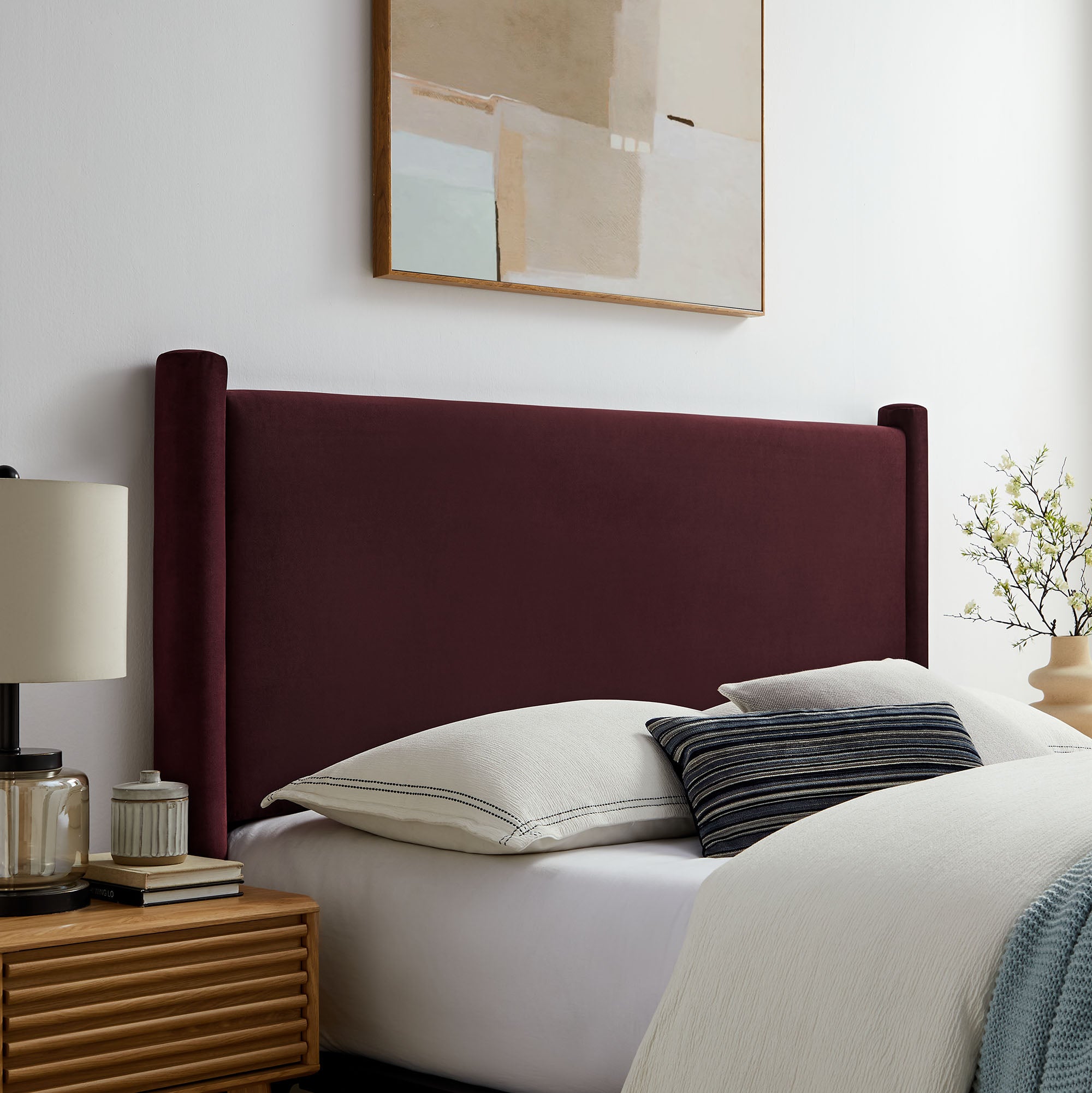 Rael Performance Velvet Full Headboard