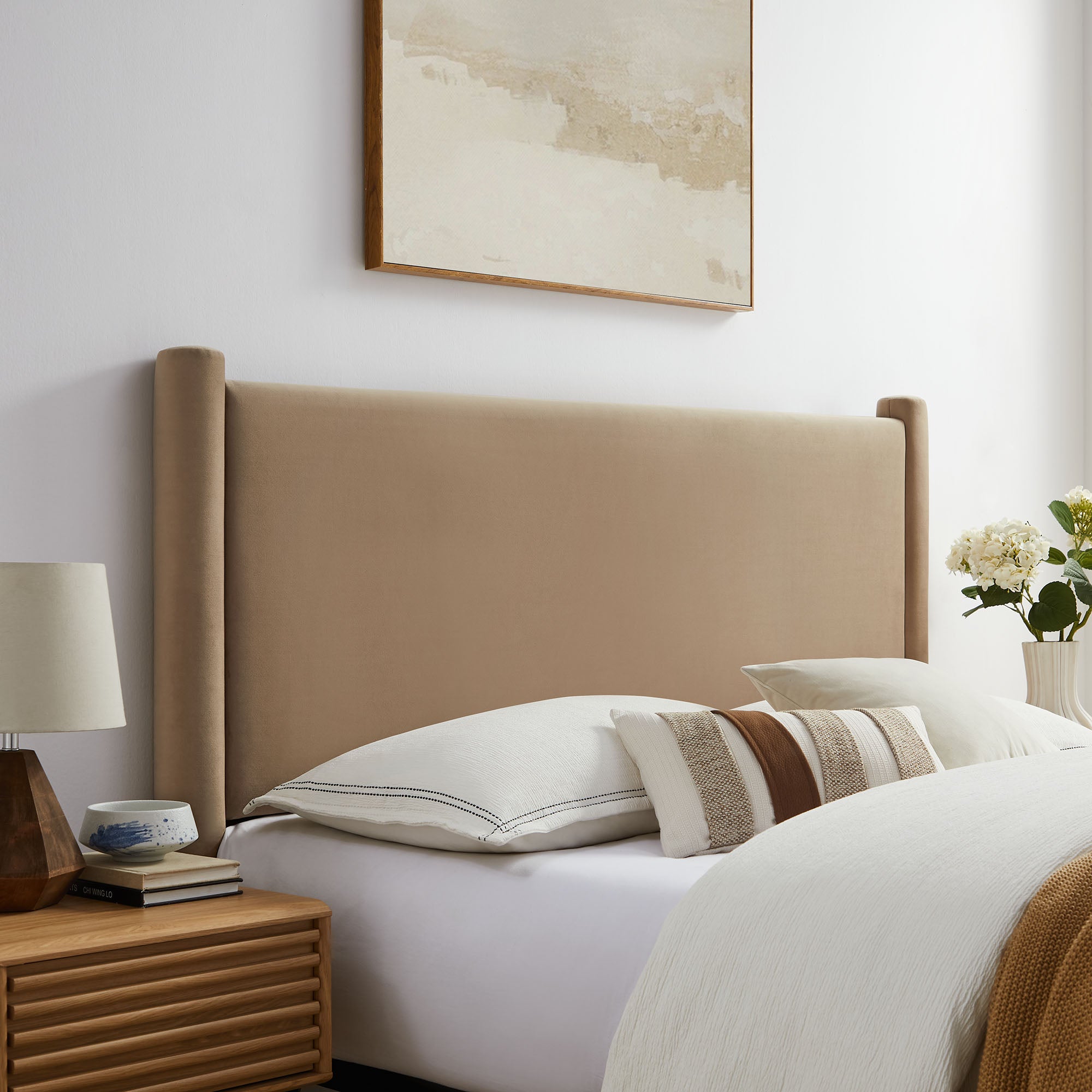 Rael Performance Velvet Full Headboard