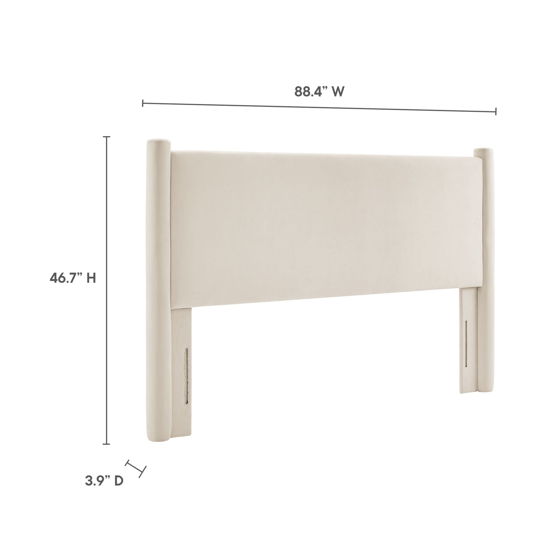 Rael Performance Velvet King Headboard - Mulberry