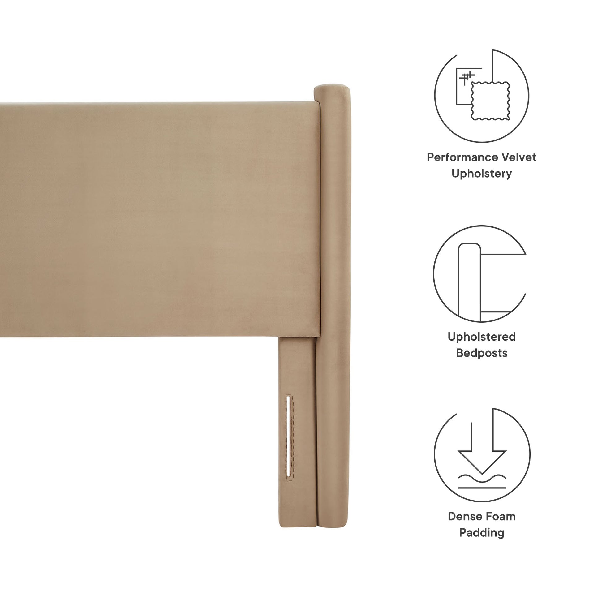 Rael Performance Velvet King Headboard