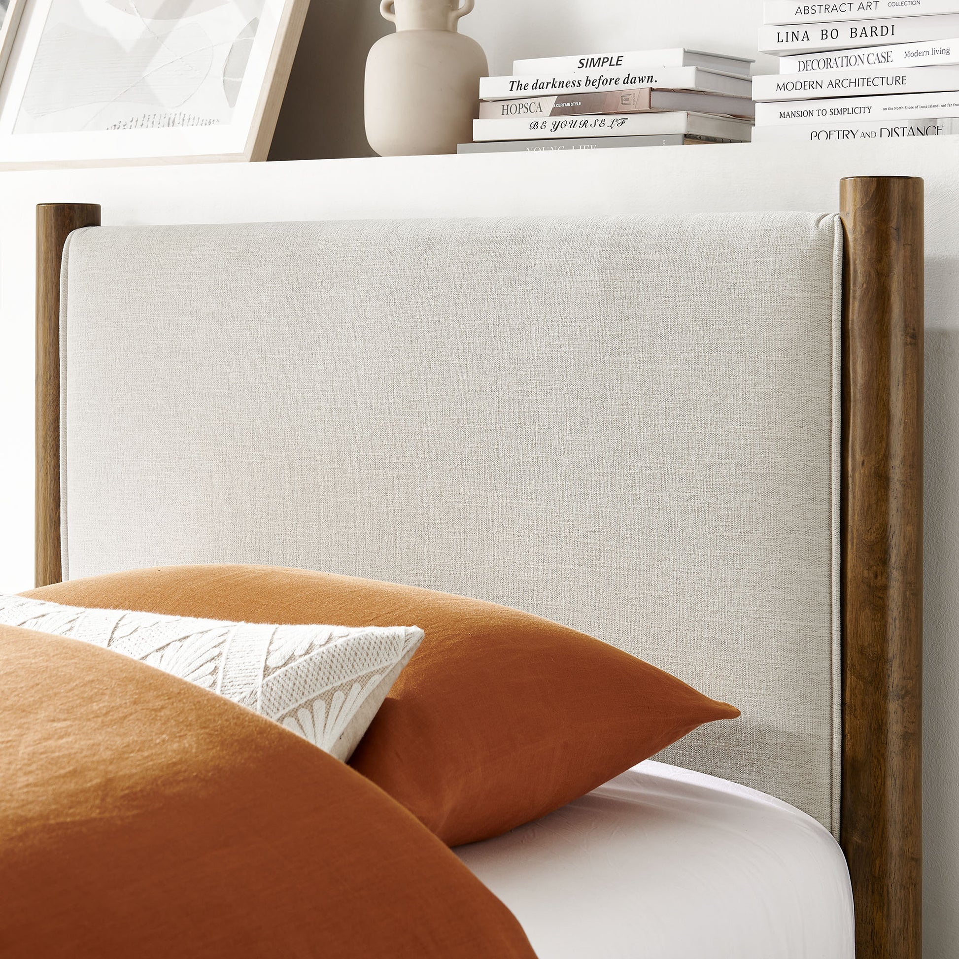 Maven Twin Size Fabric Upholstered Platform Bed