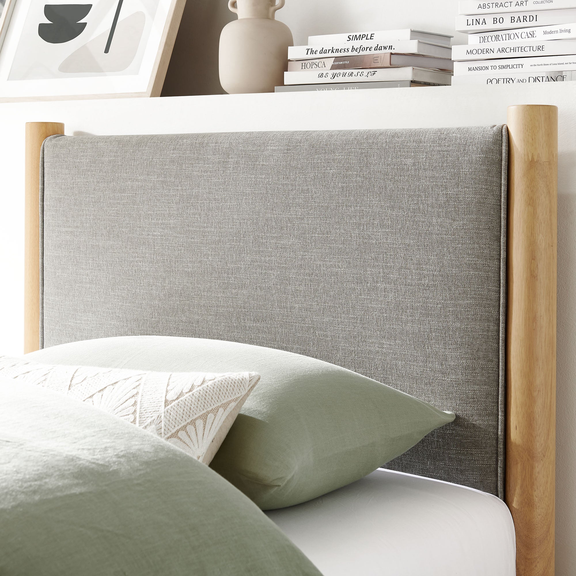 Maven Twin Size Fabric Upholstered Platform Bed