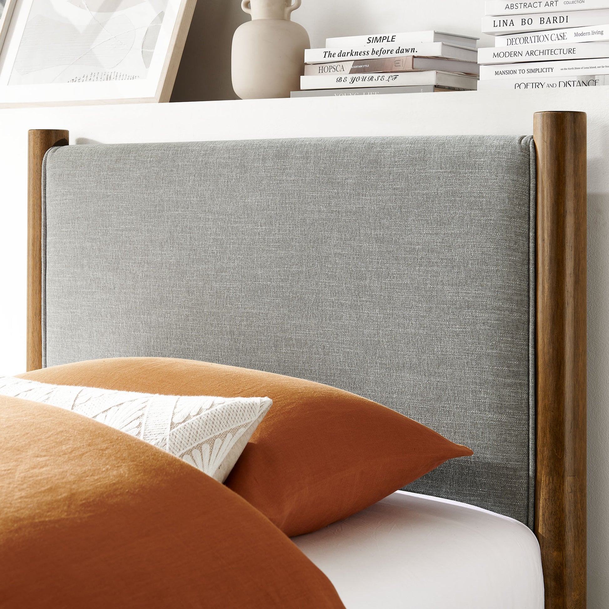 Maven Twin Size Fabric Upholstered Platform Bed