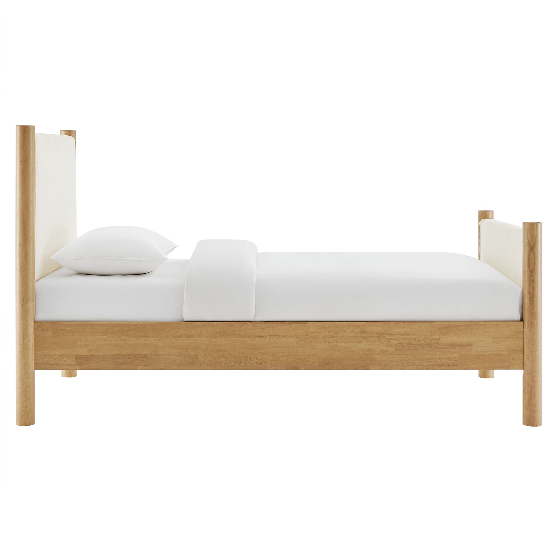 Maven Twin Size Boucle Upholstered Platform Bed