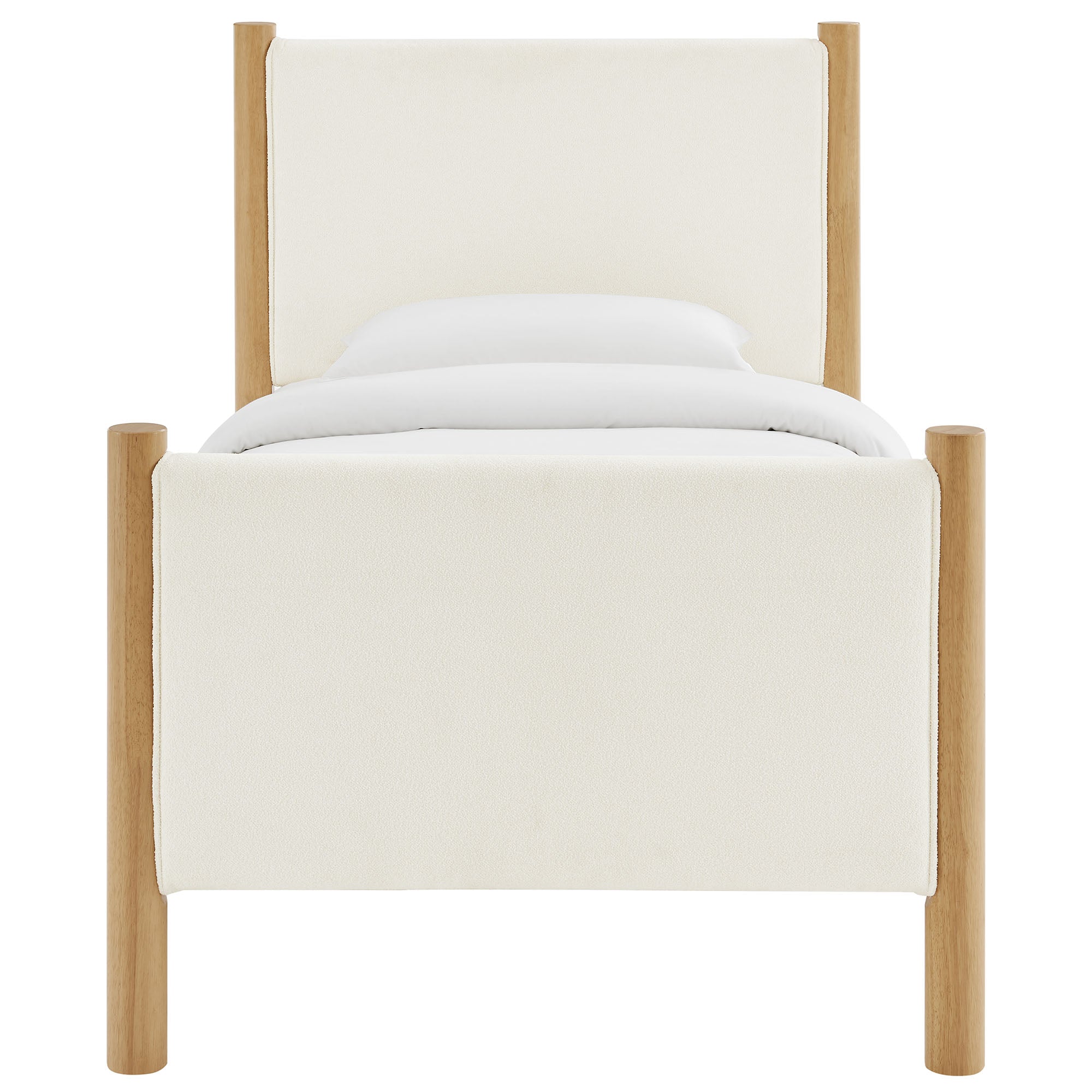 Maven Twin Size Boucle Upholstered Platform Bed