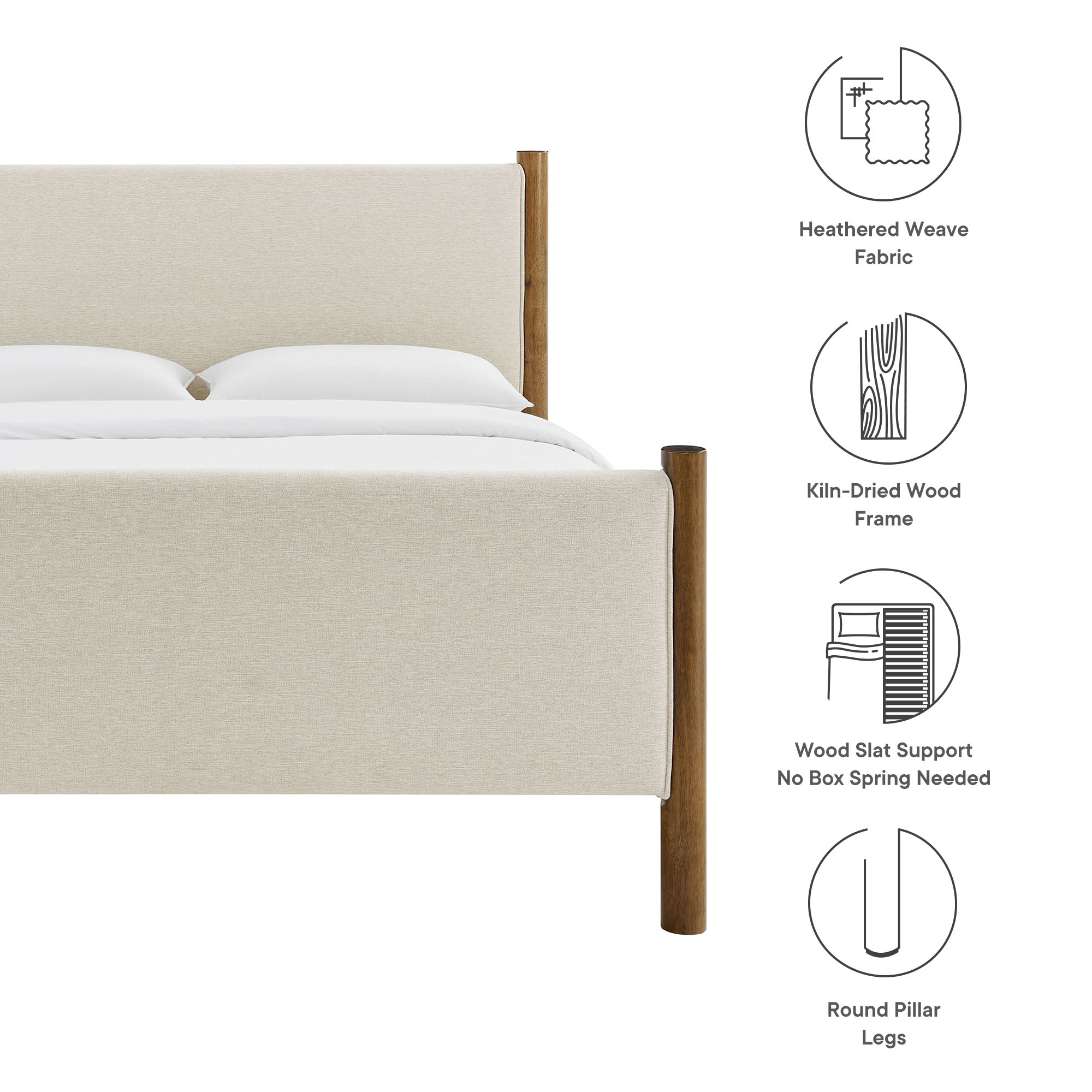 Maven Full Size Fabric Upholstered Platform Bed