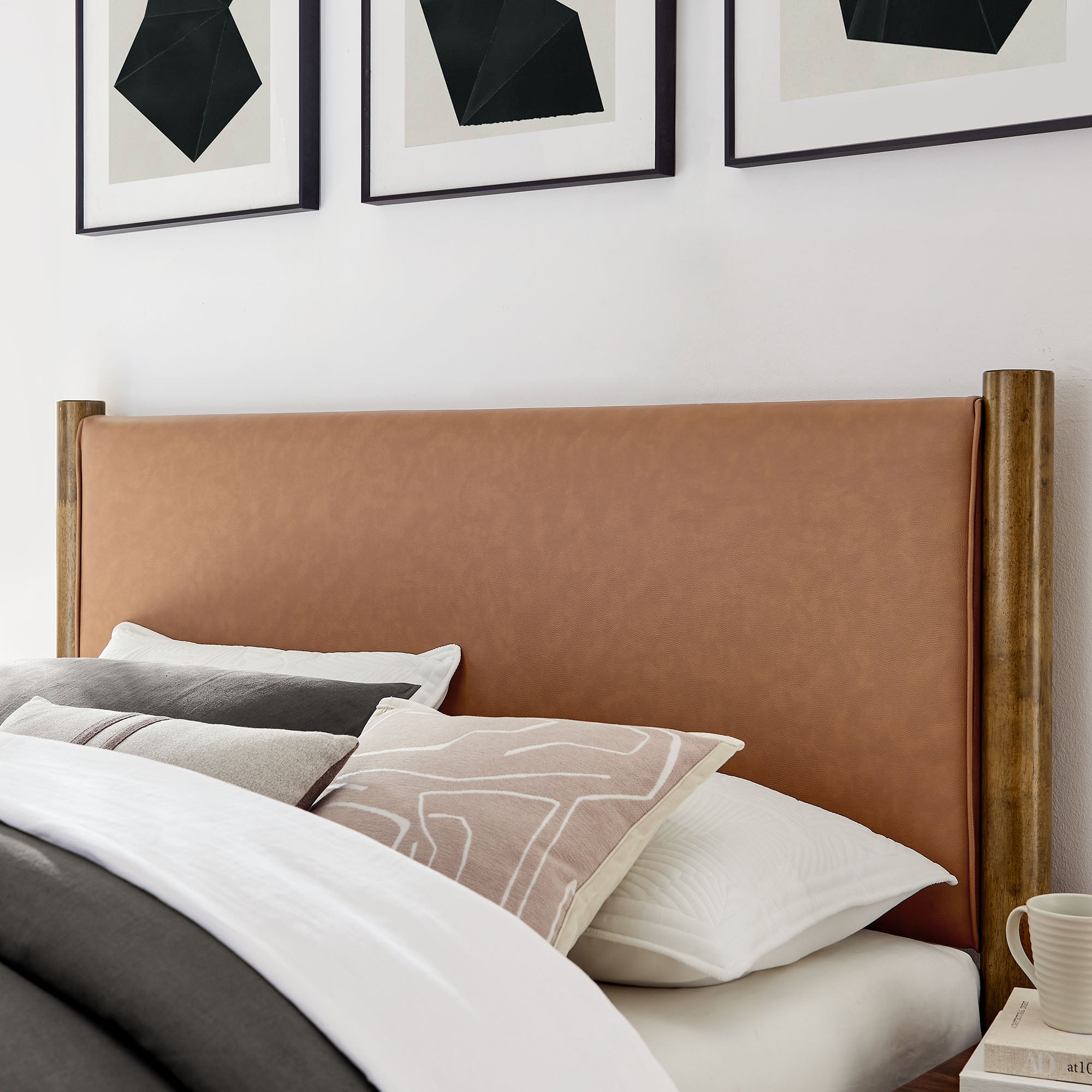 Maven Full Size Vegan Leather Upholstered Platform Bed