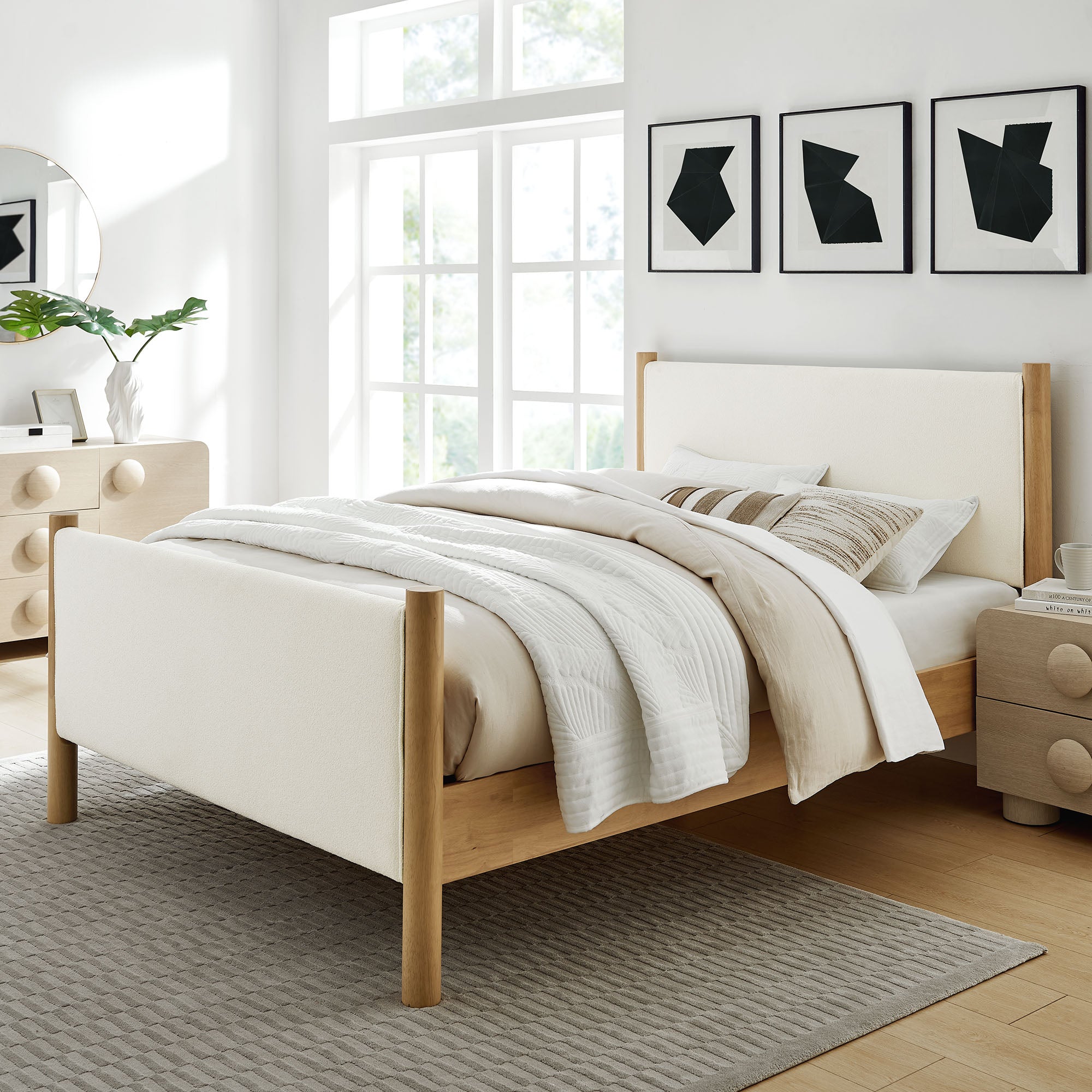 Maven Full Size Boucle Upholstered Platform Bed